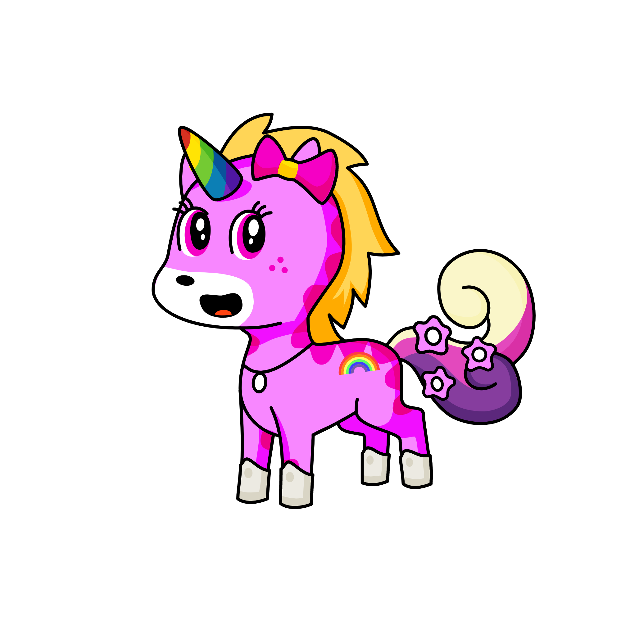 RAINBOW UNICORN CUTE MAGICAL, the unicorn