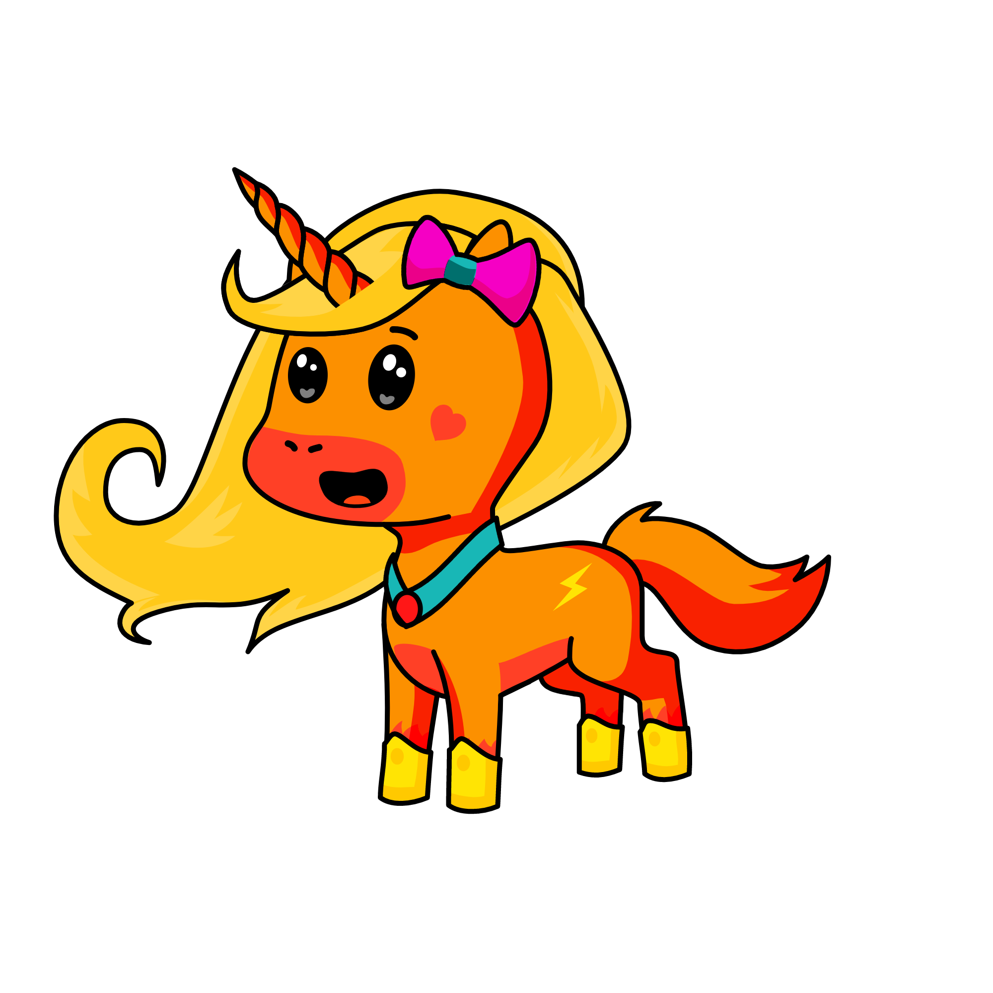 Fire, the unicorn