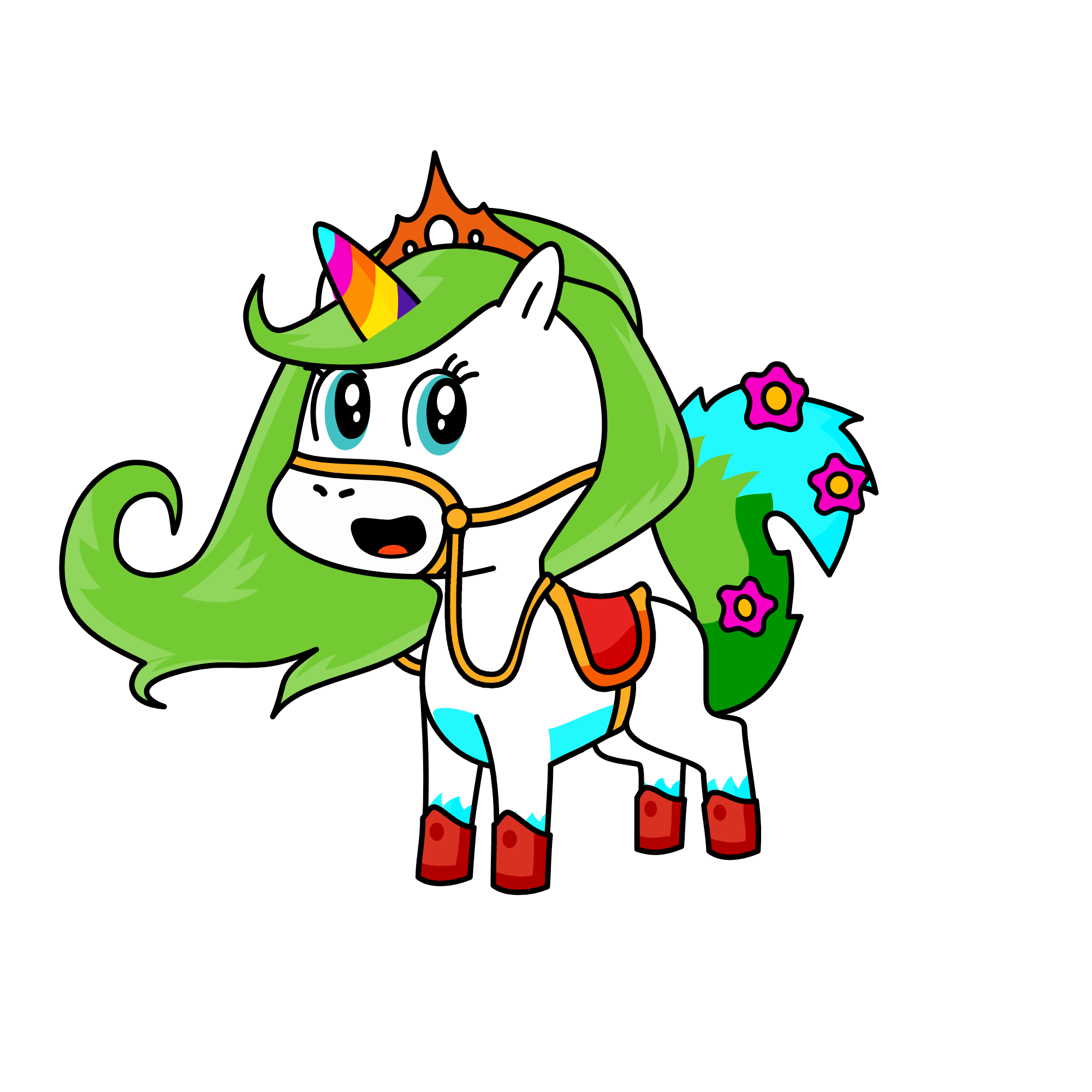 reina elsa, the unicorn