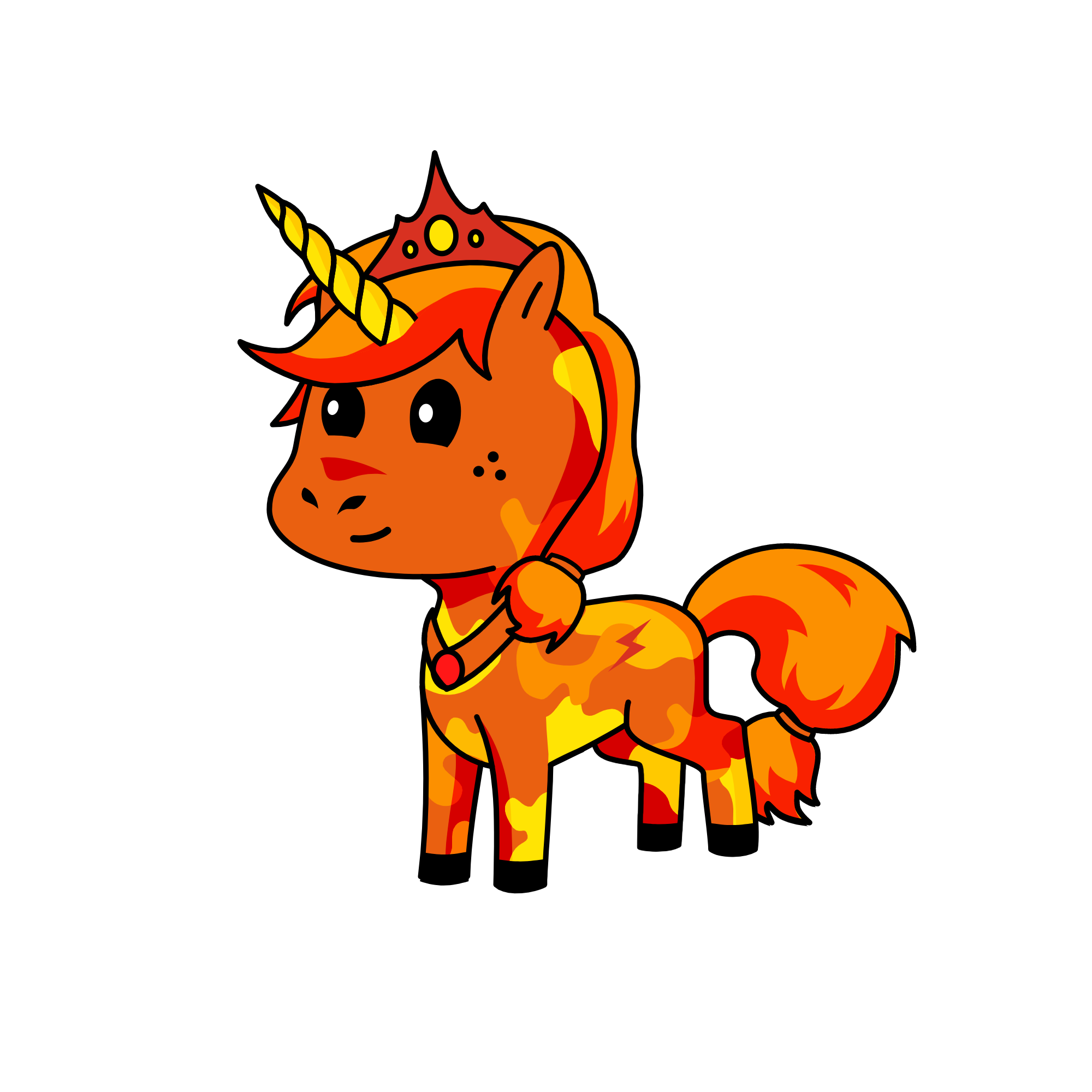 Fuego, the unicorn