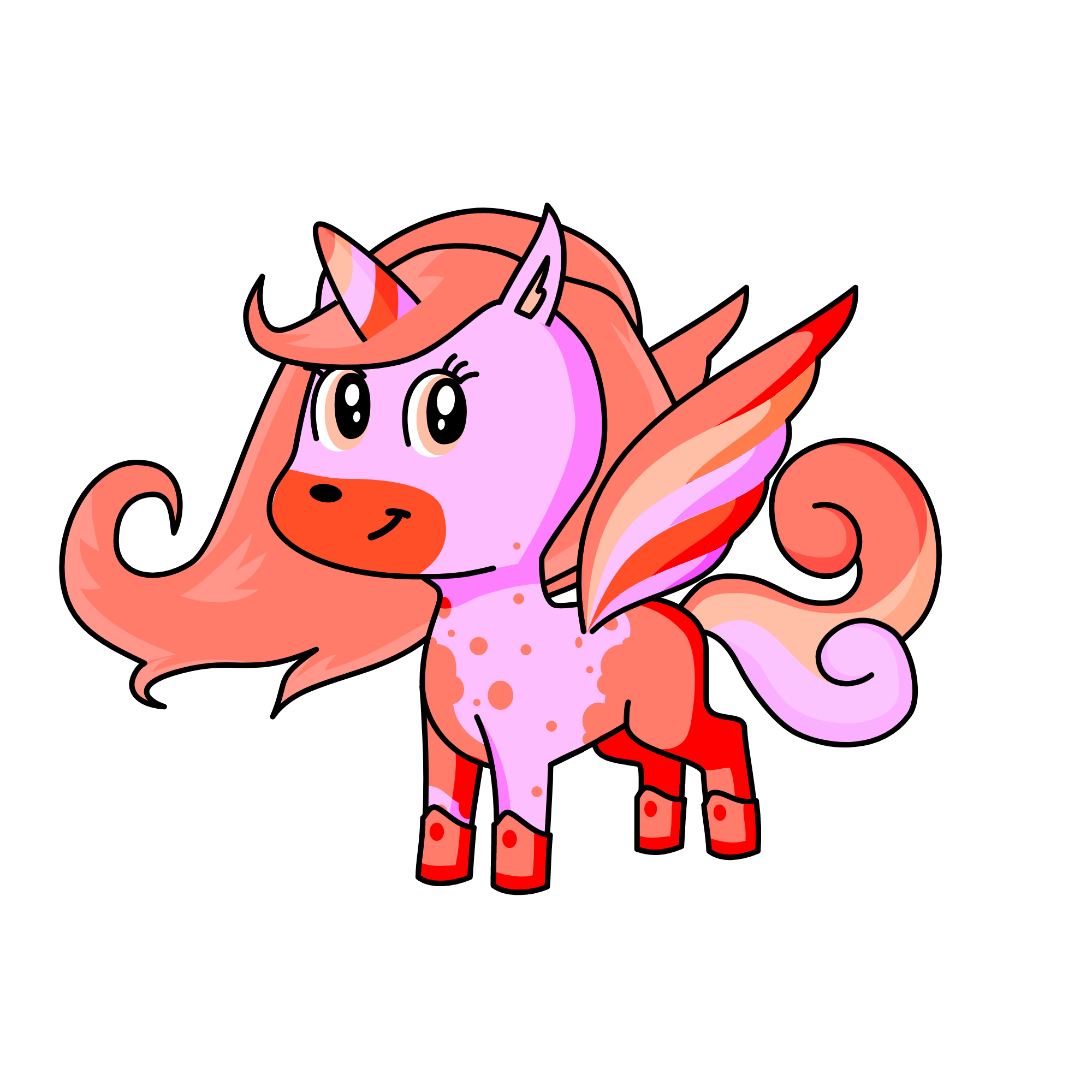Strawberry Raspberry, the unicorn
