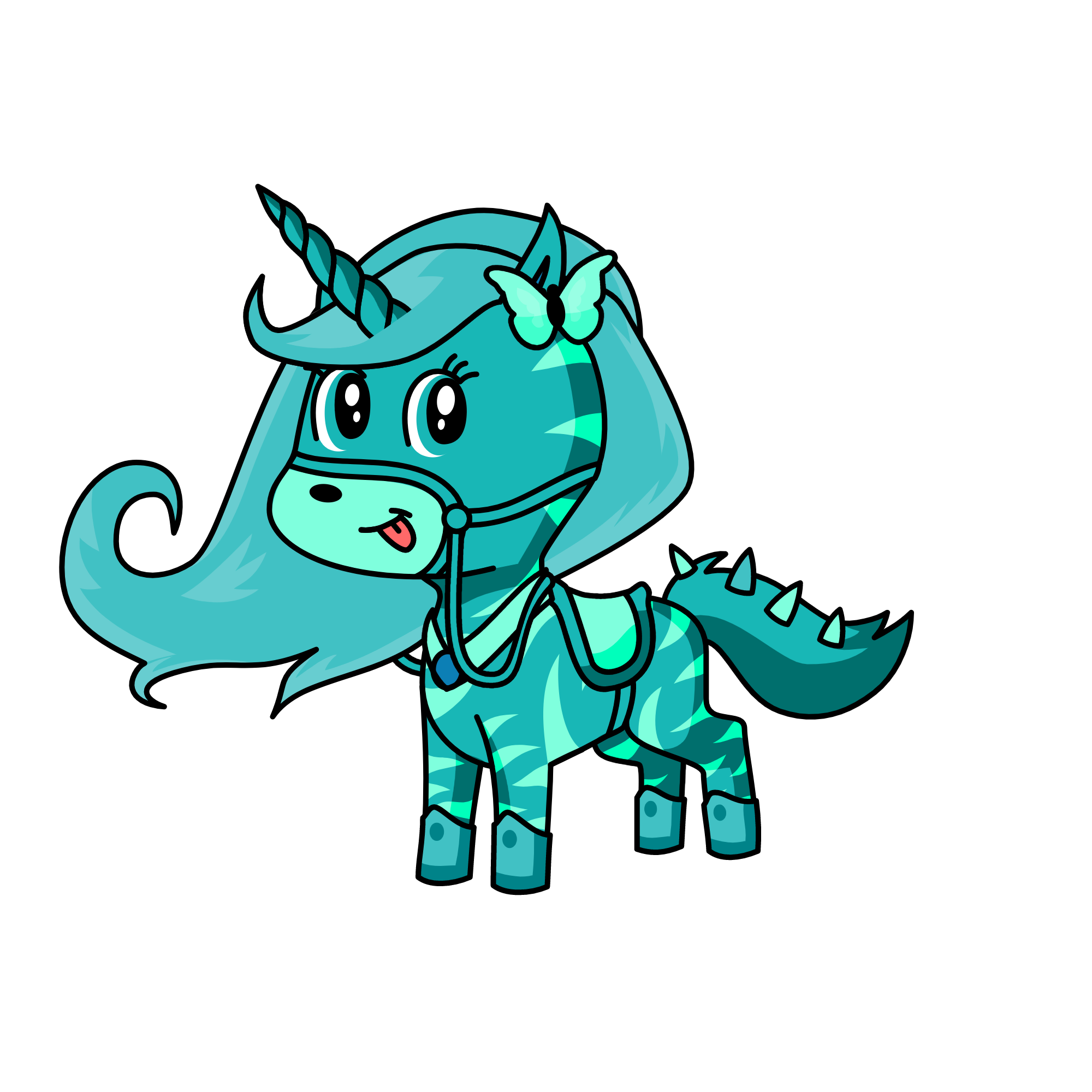 Blueberry, the unicorn