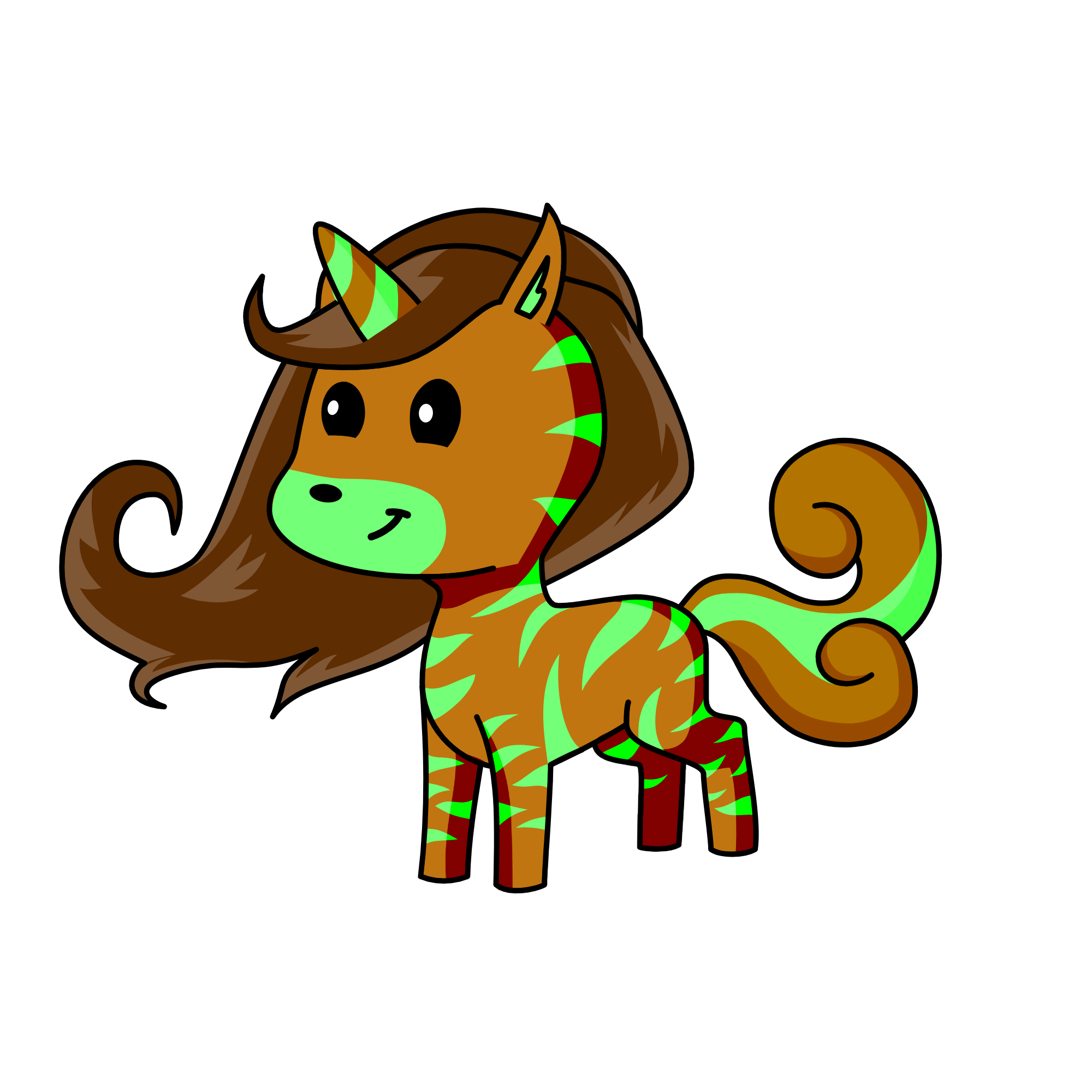 Lime frappe, the unicorn