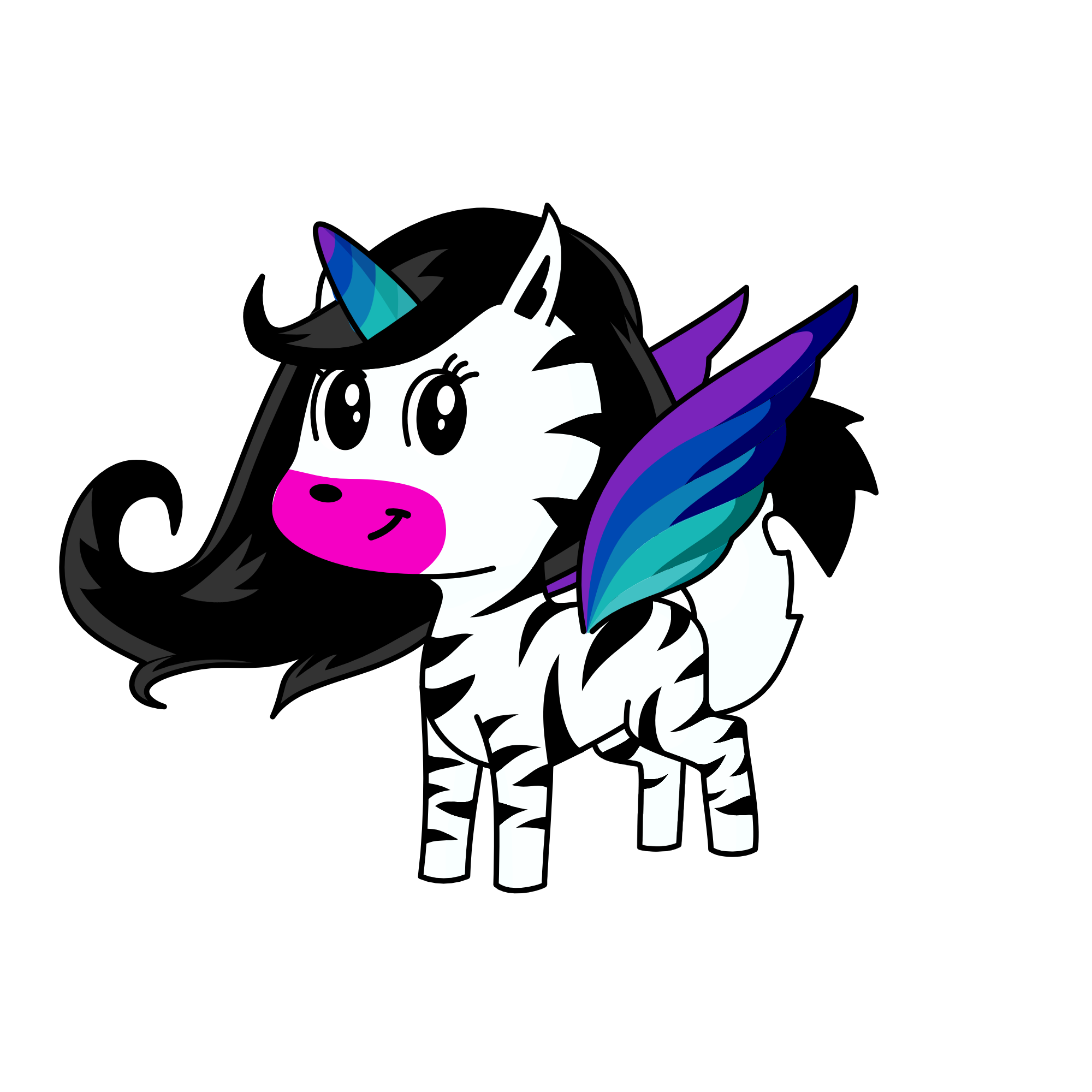 Berry Zebra, the unicorn