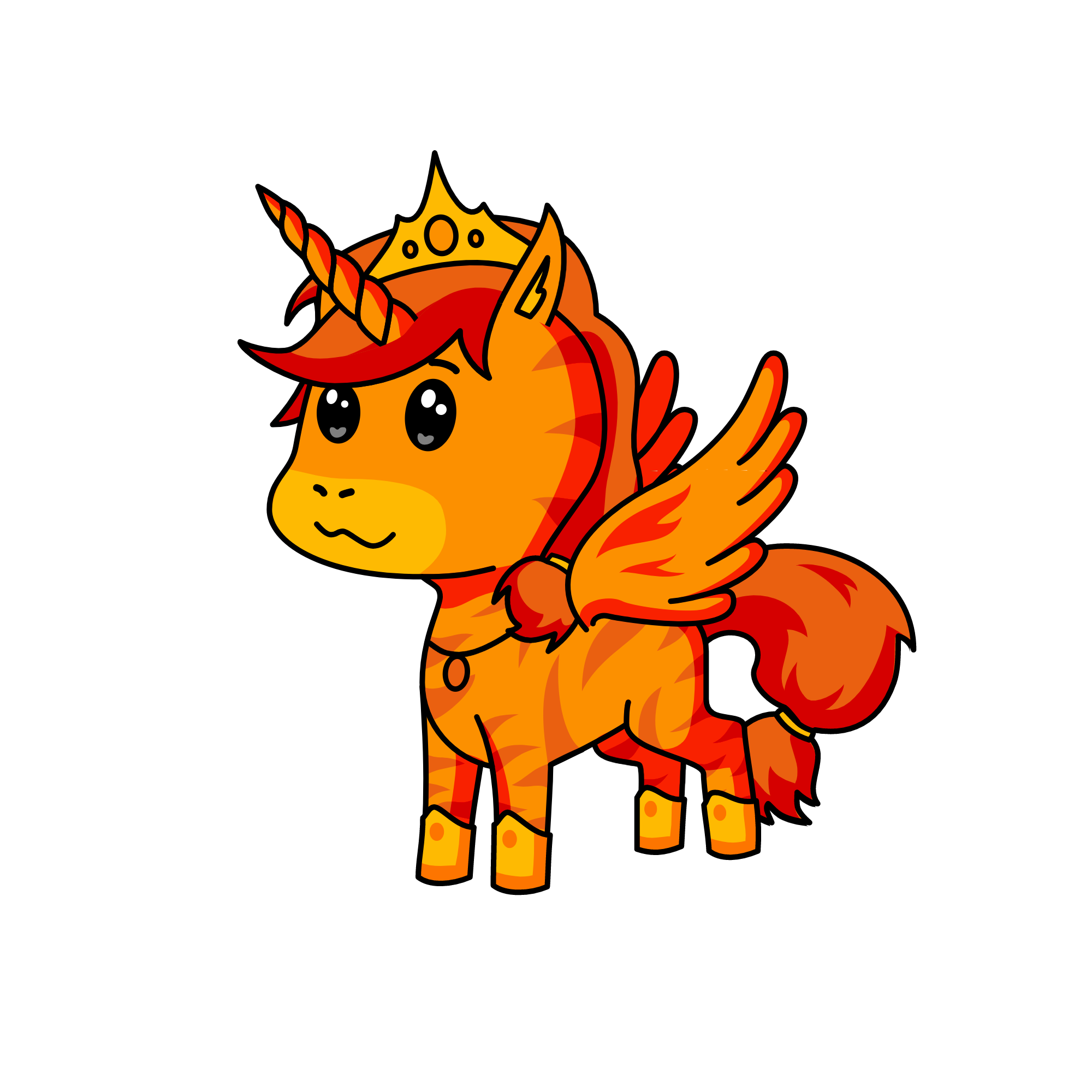 princsee orange, the unicorn
