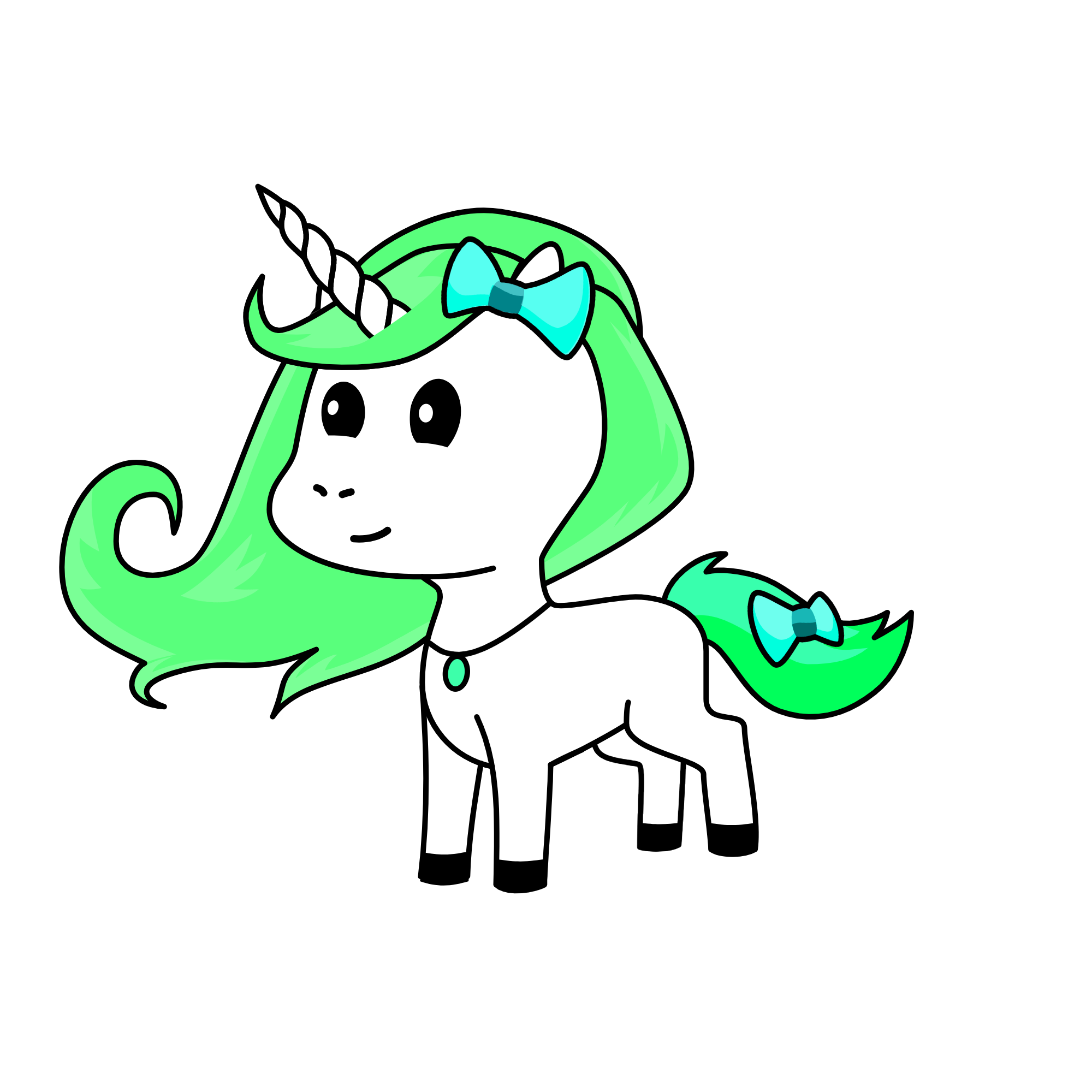 Forest Green, the unicorn