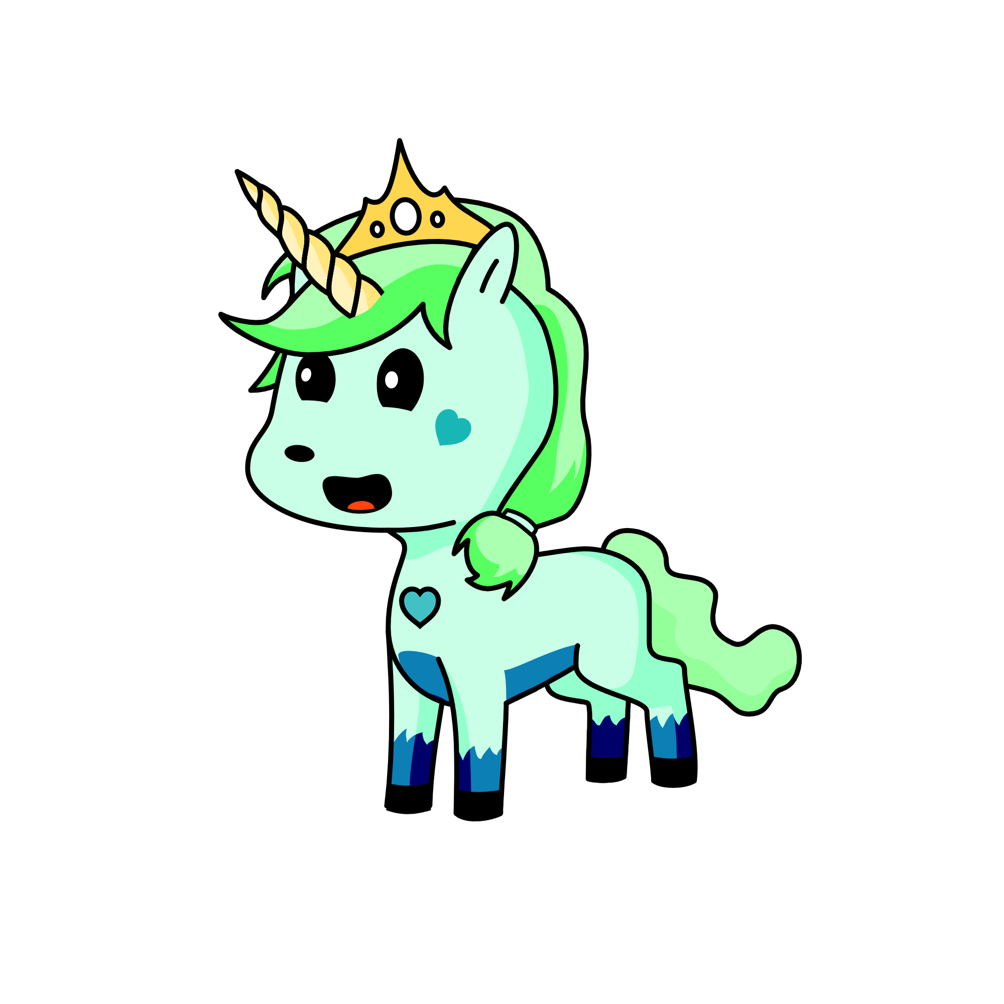 Mint, the unicorn