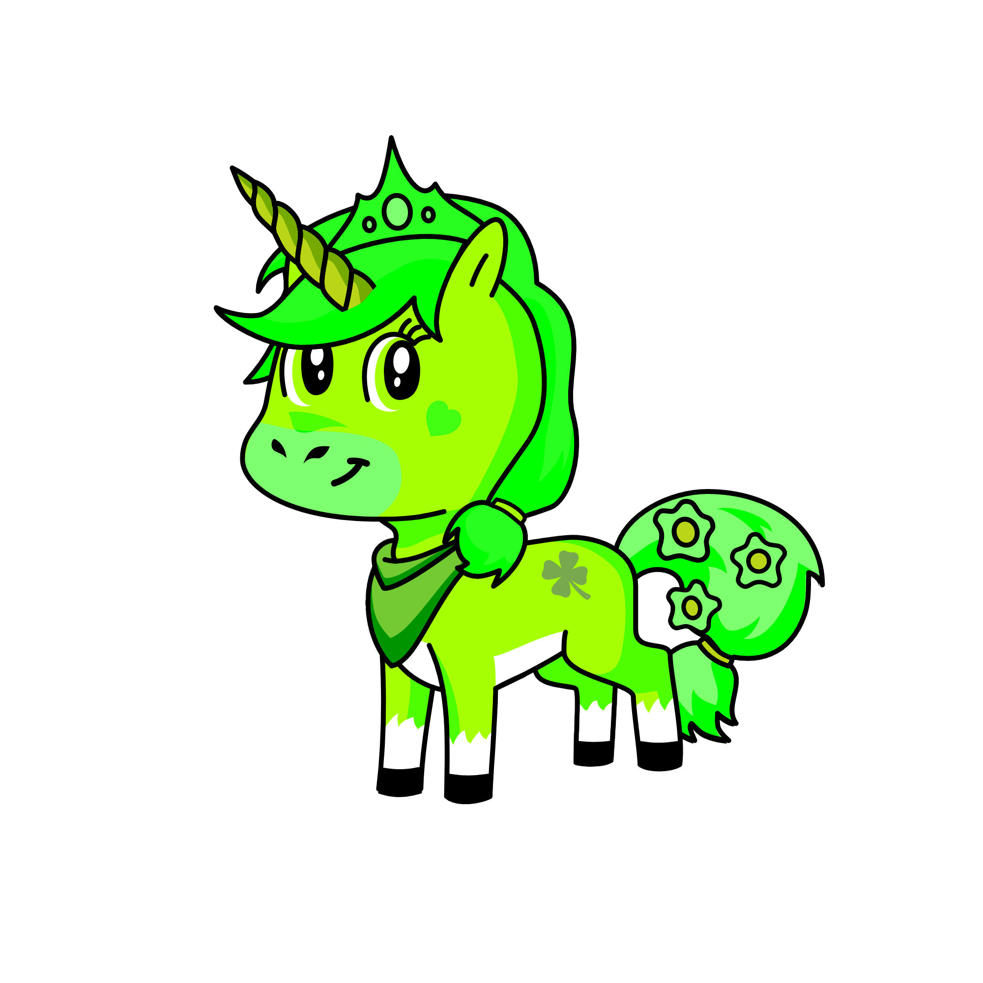 Slavic girl, the unicorn