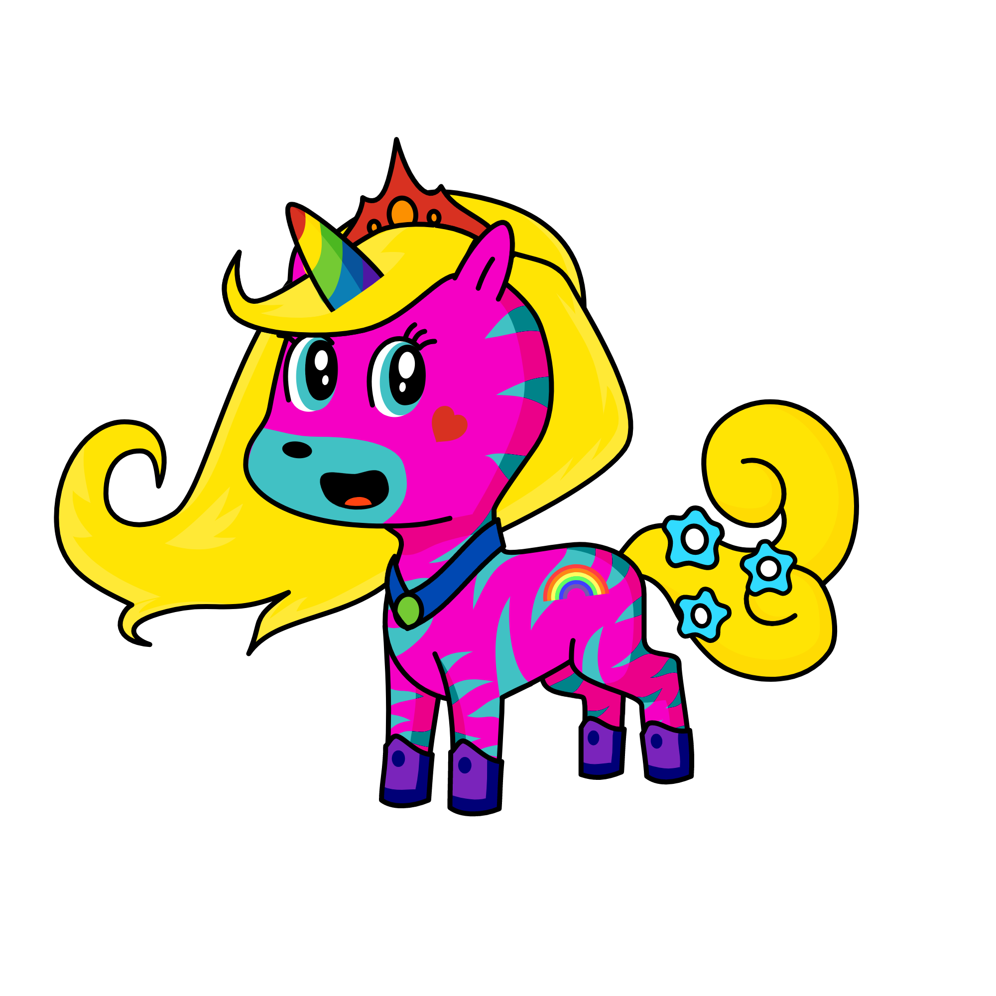 Rainbow, the unicorn