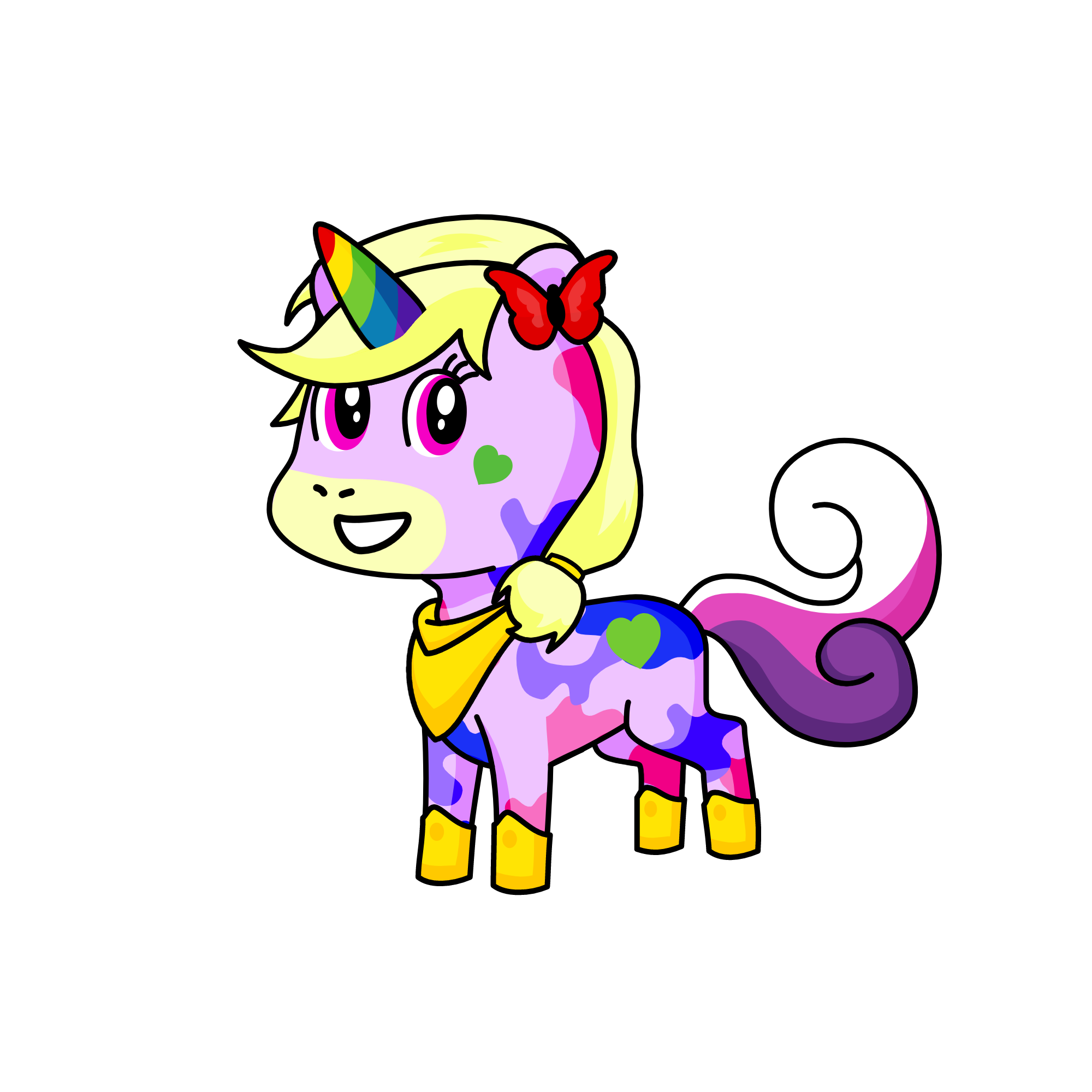 Rainbow, the unicorn