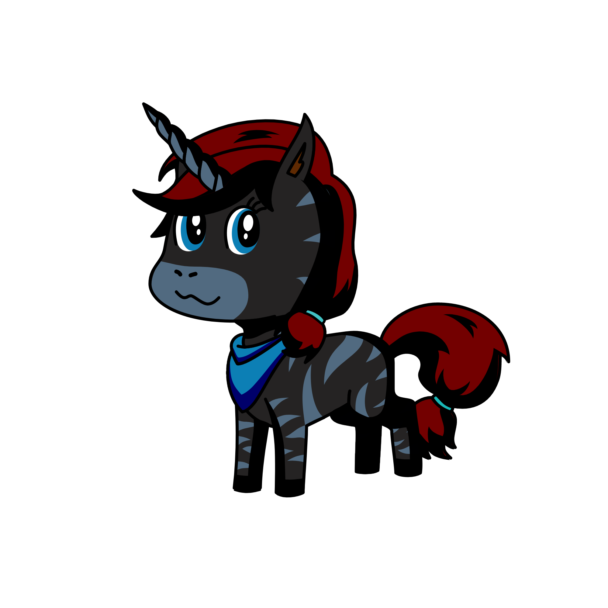 red, the unicorn