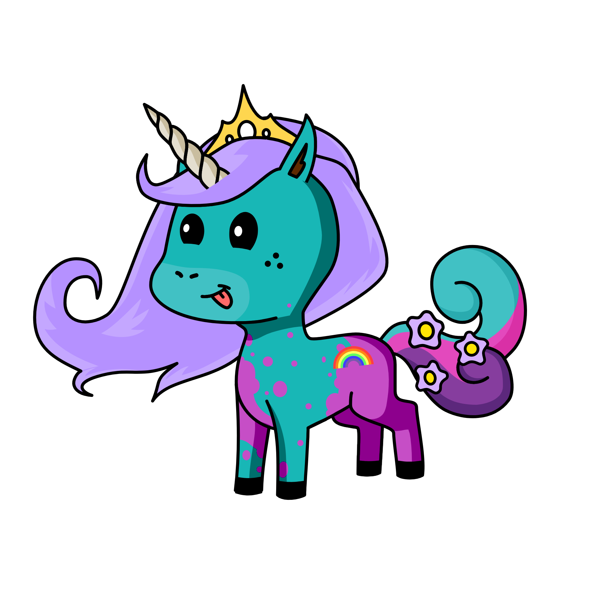 rainbow dash, the unicorn