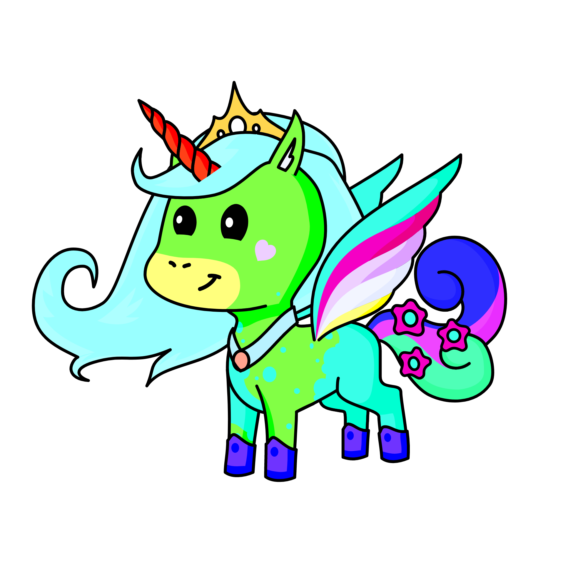 Glowie, the unicorn