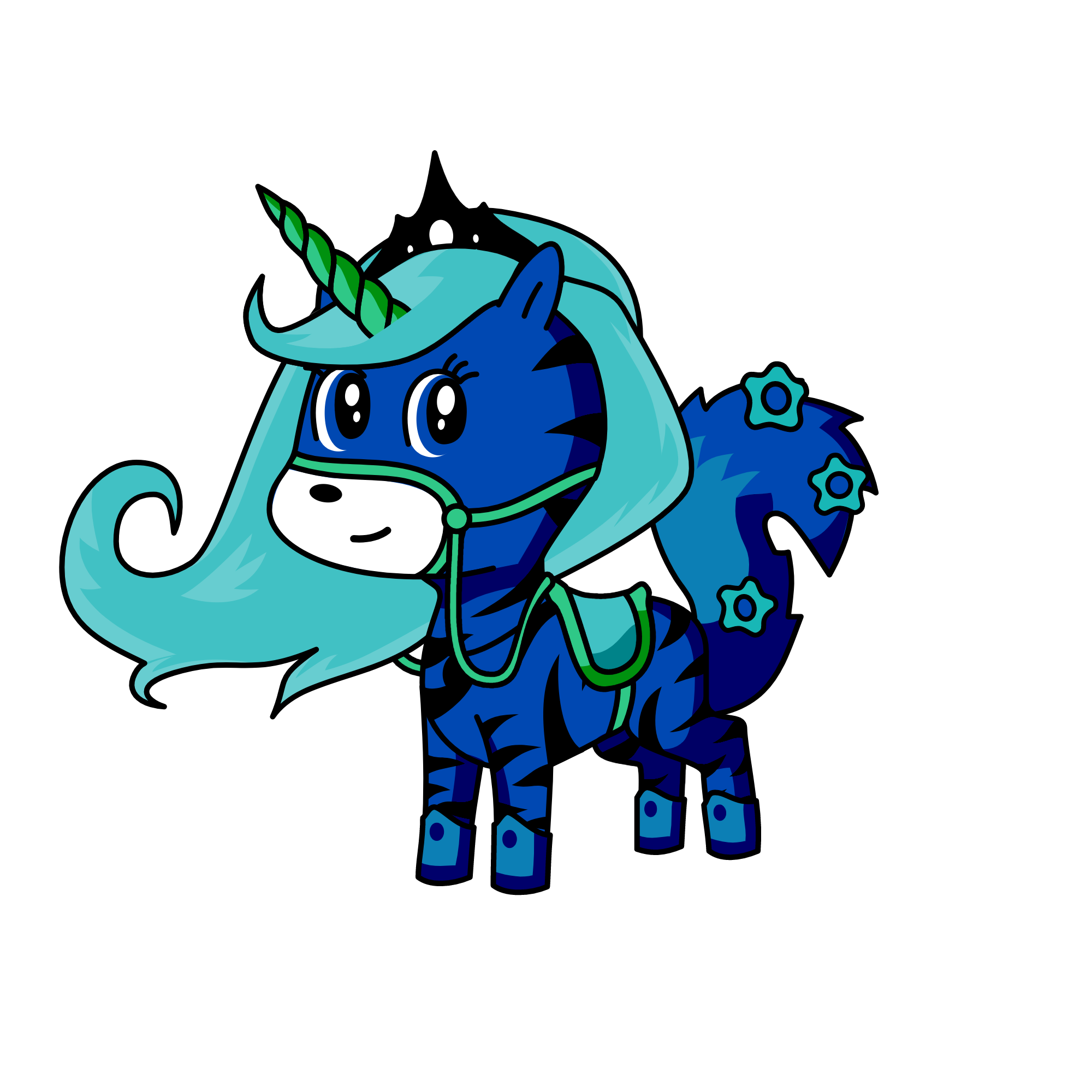 Blue star, the unicorn