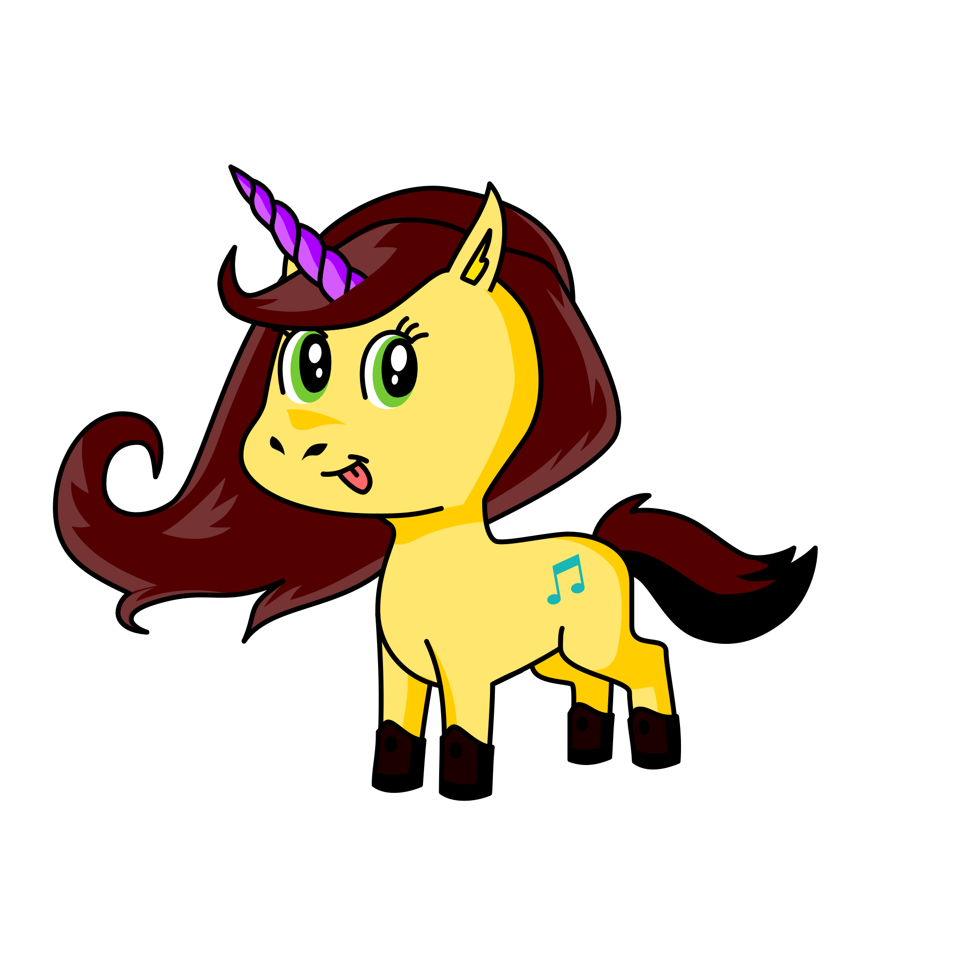 Happy blue berry , the unicorn