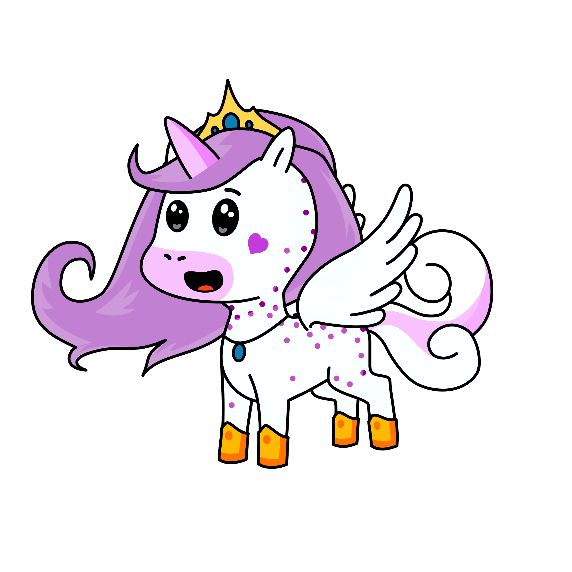 Princess Angelica, the unicorn