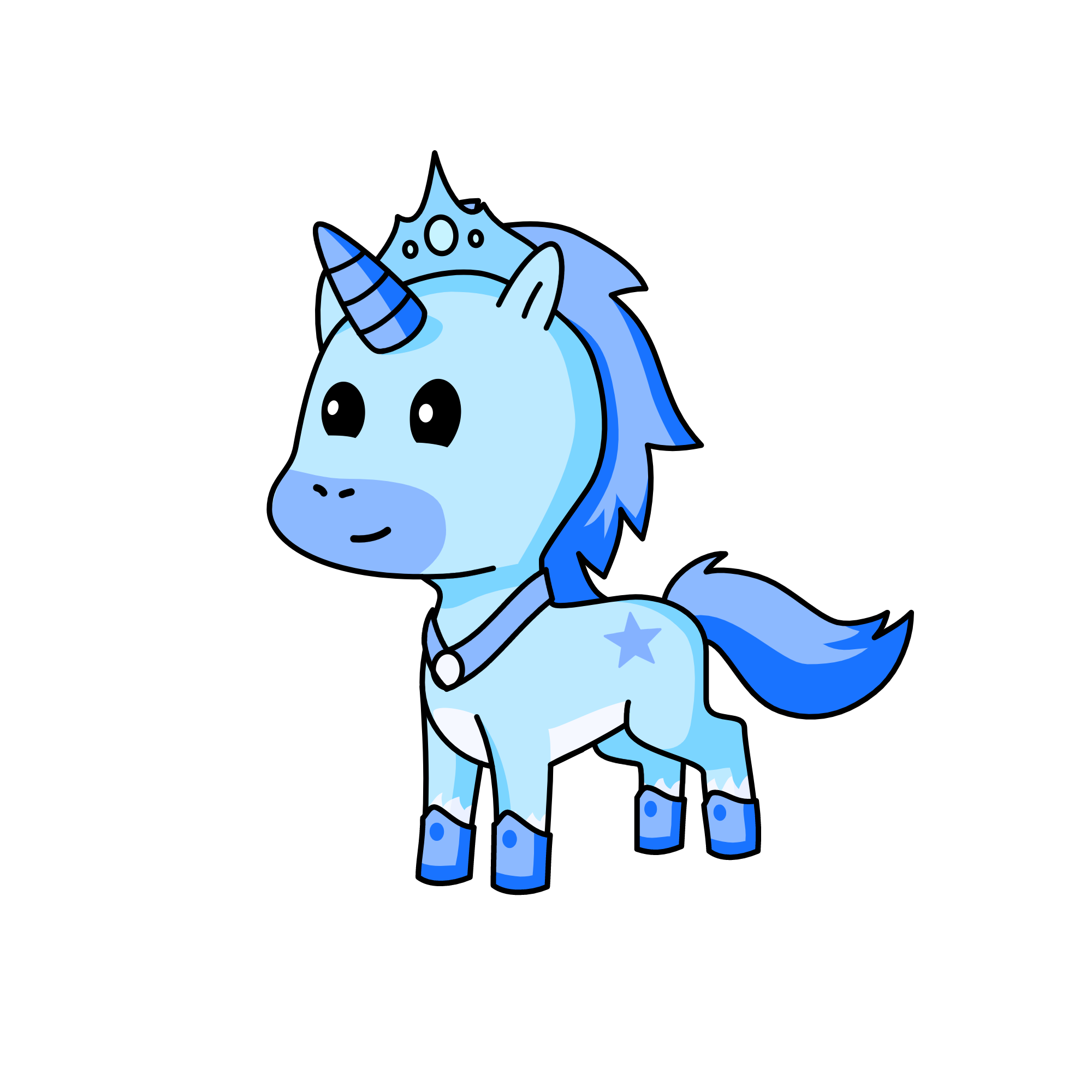 Glitter Snowflake, the unicorn