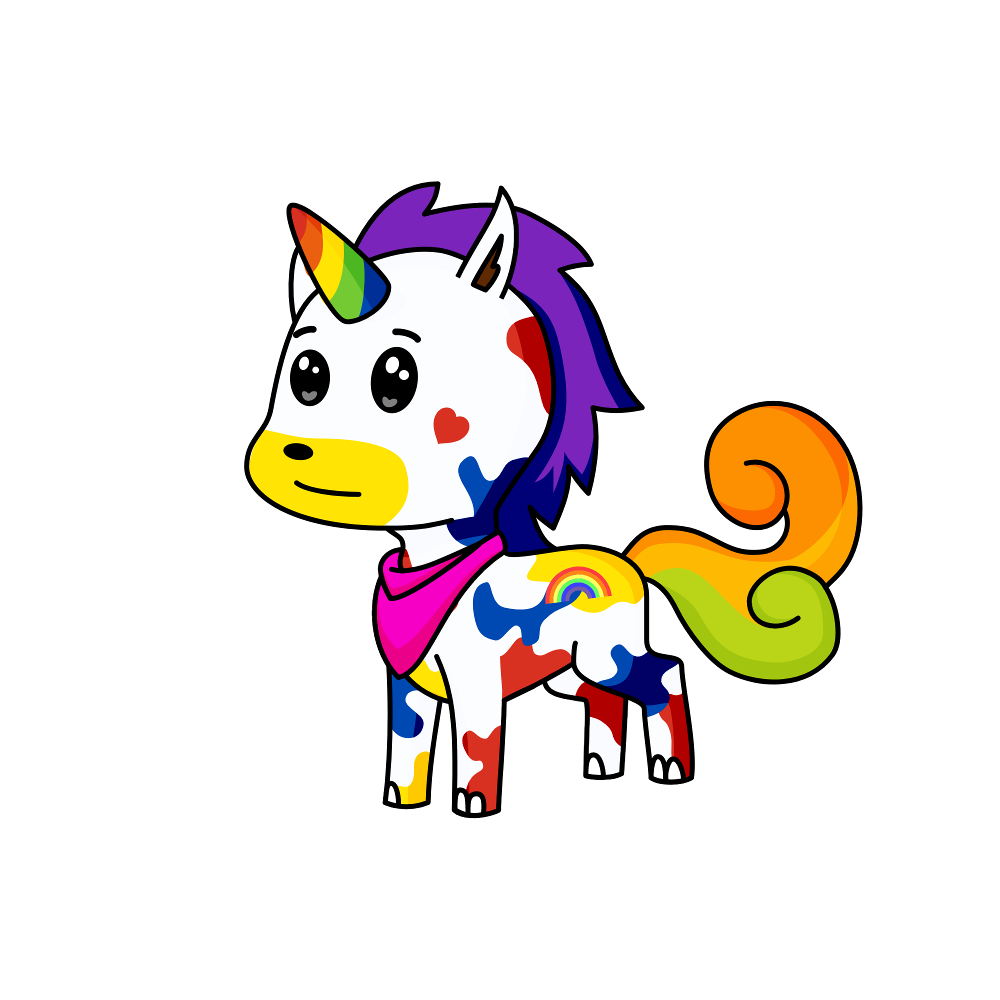 rainbowcorn, the unicorn