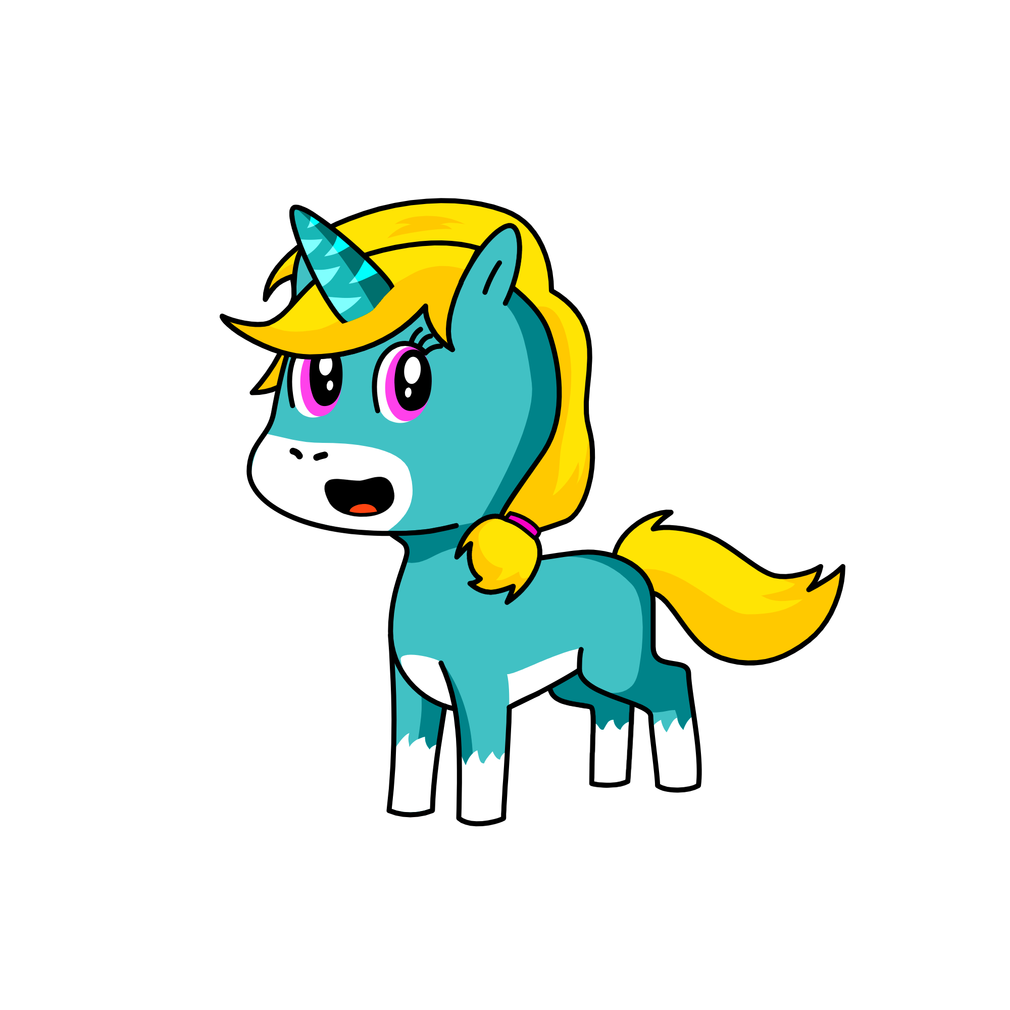 blue, the unicorn