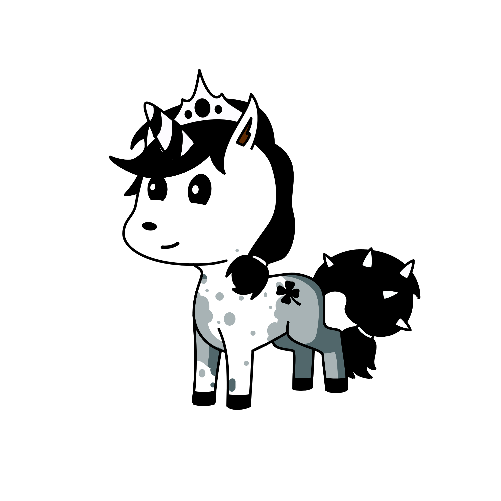 queen of dark and luck, the unicorn