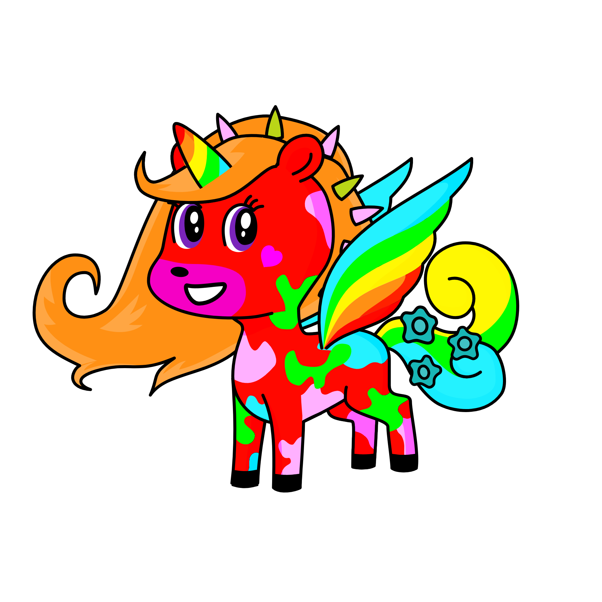Rainbowcorn, the unicorn