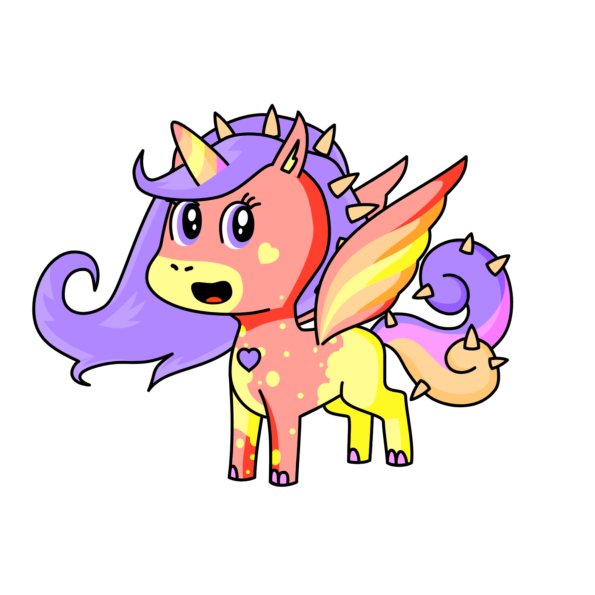Sunrise, the unicorn