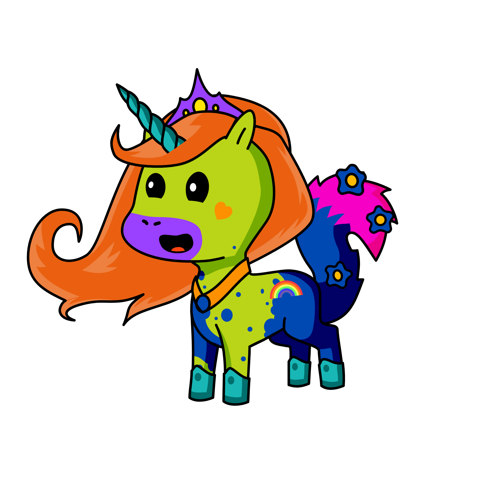 rainbow sparkle, the unicorn
