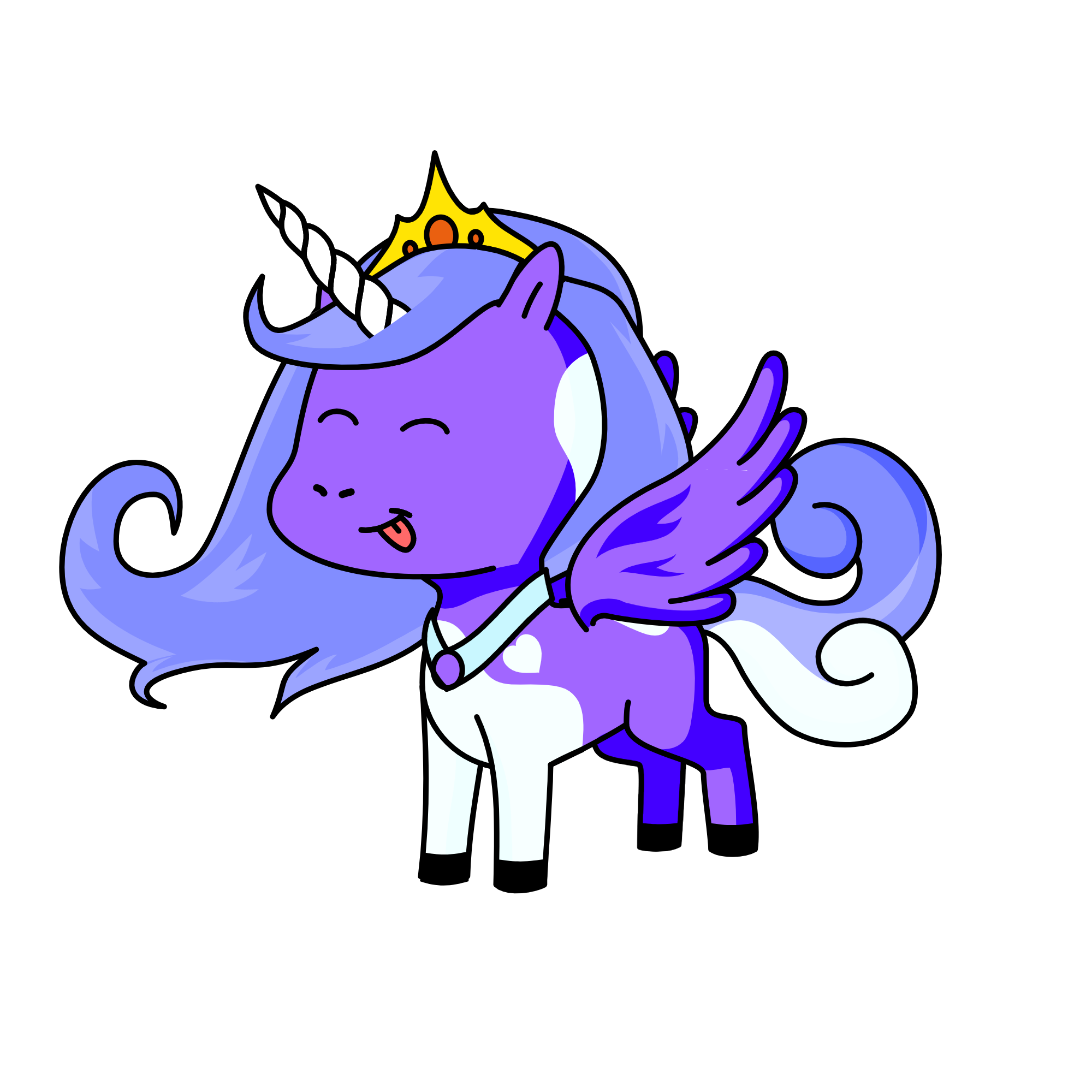 Violet, the unicorn