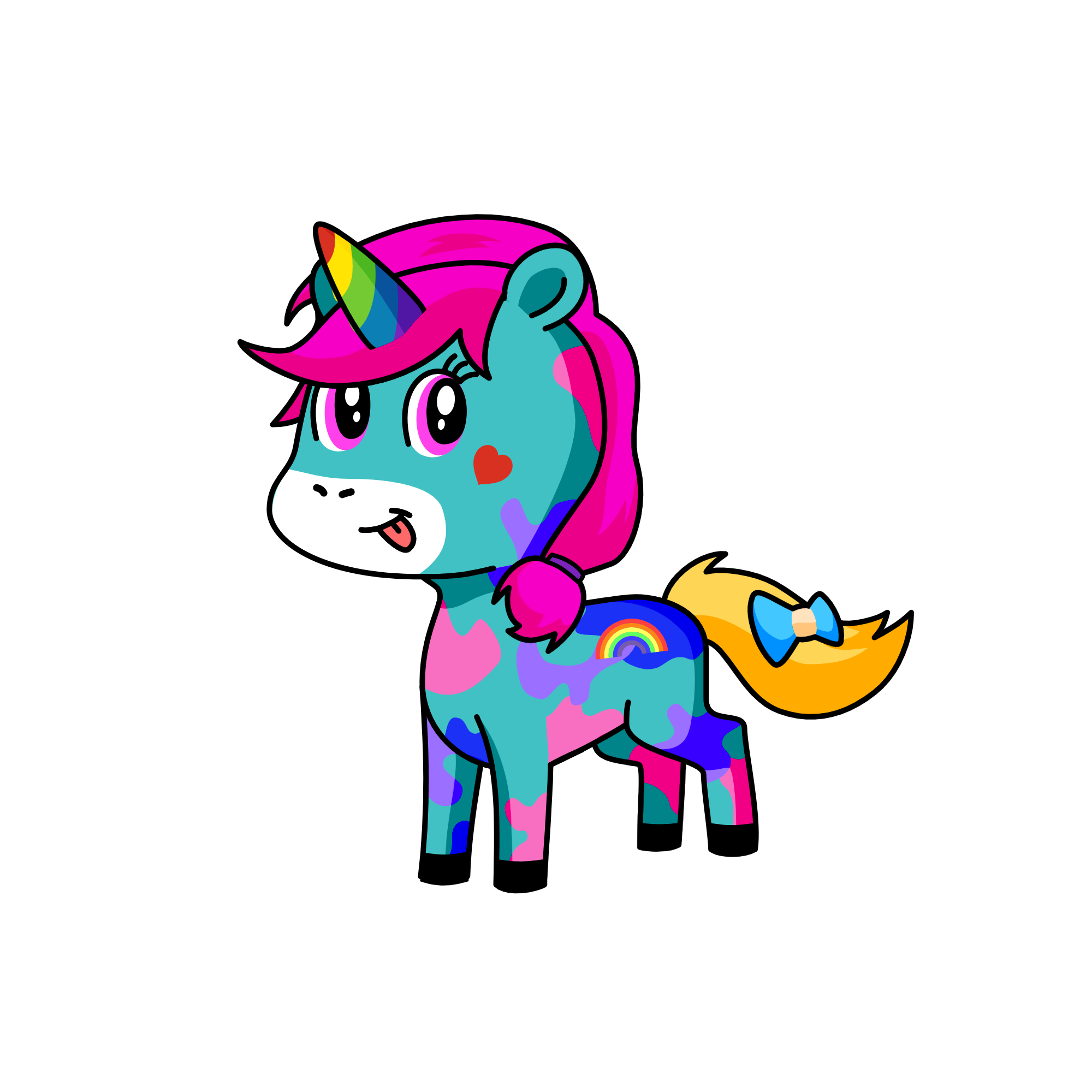 rainbow sparkles, the unicorn