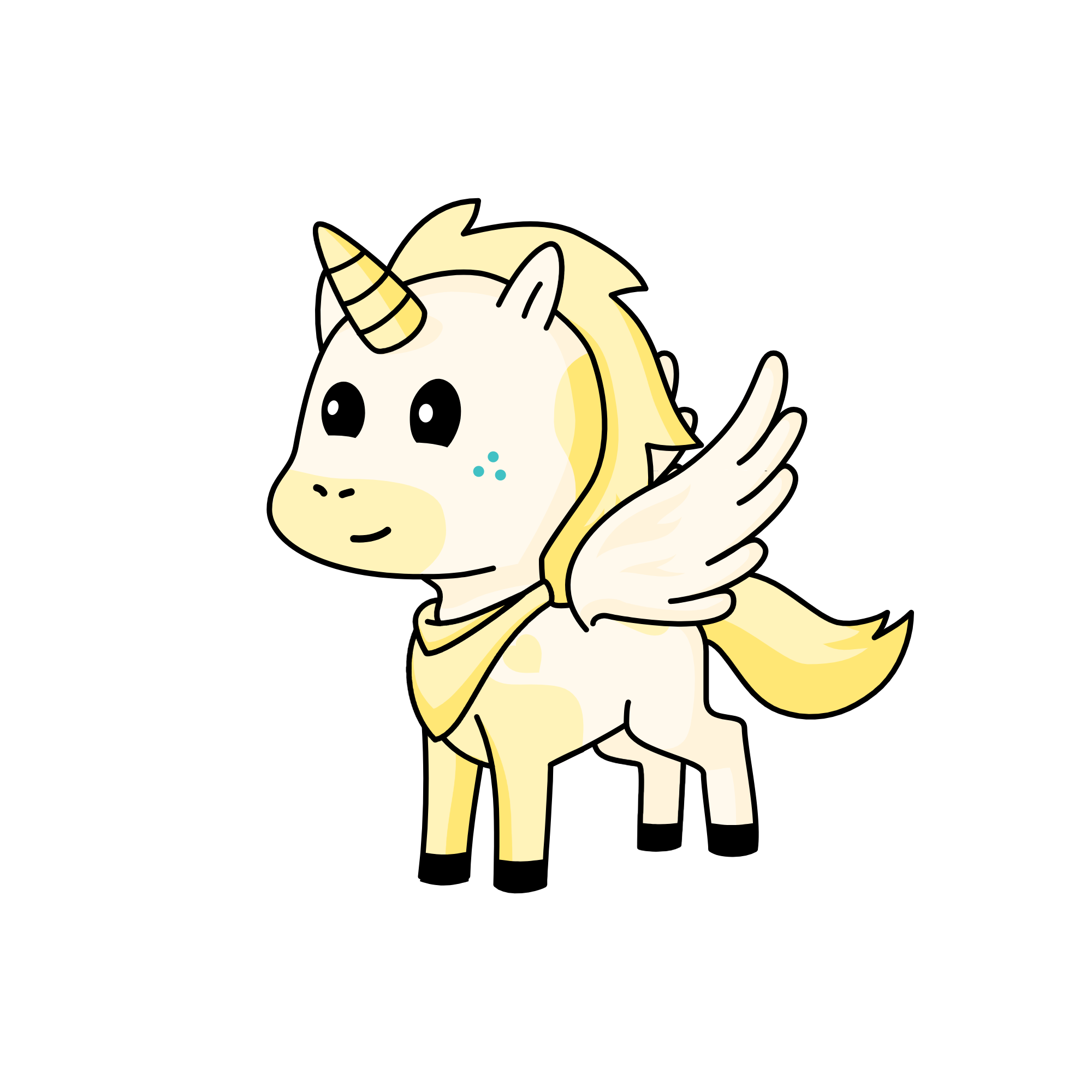 cream, the unicorn