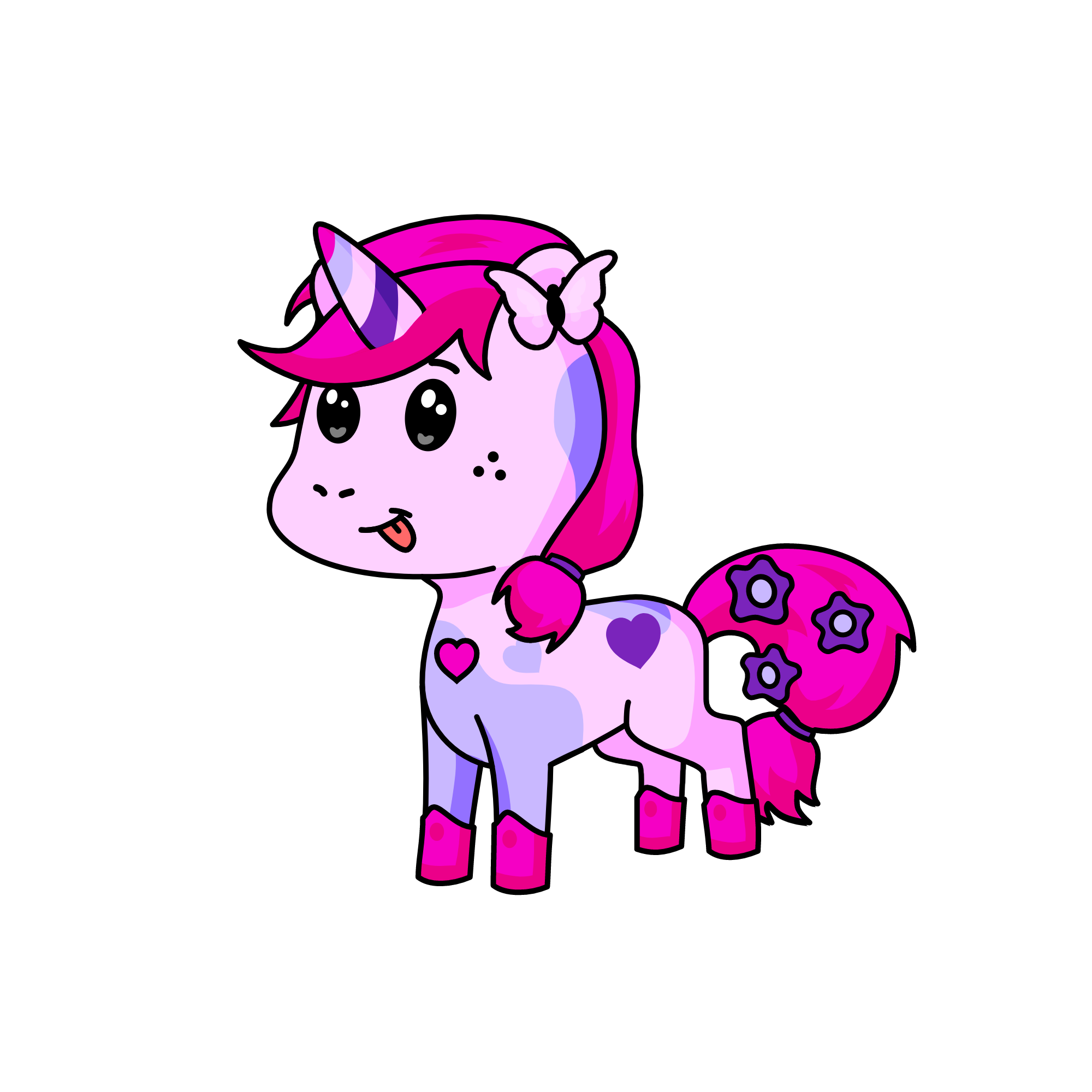 Lil Hearts, the unicorn