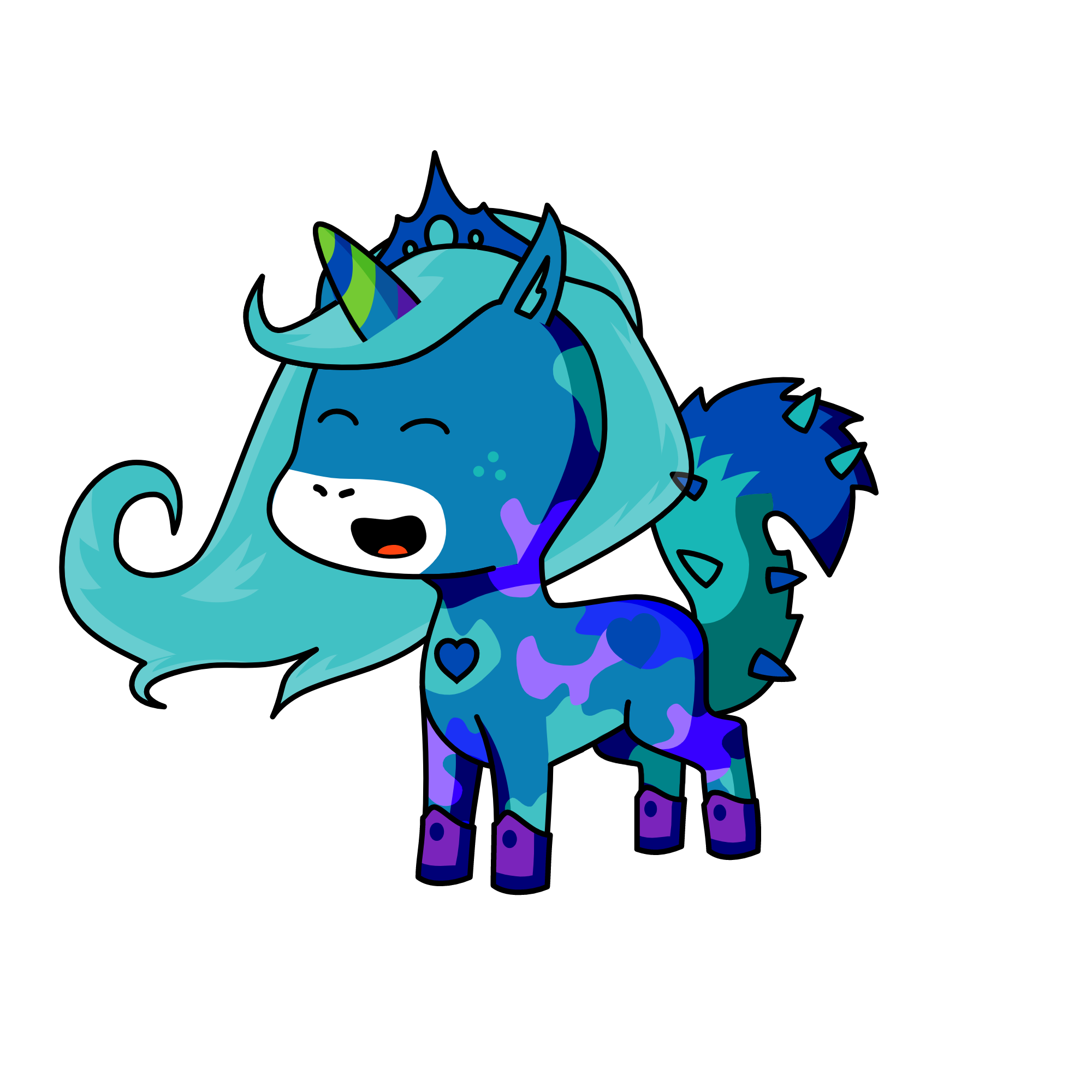 legendary blue, the unicorn