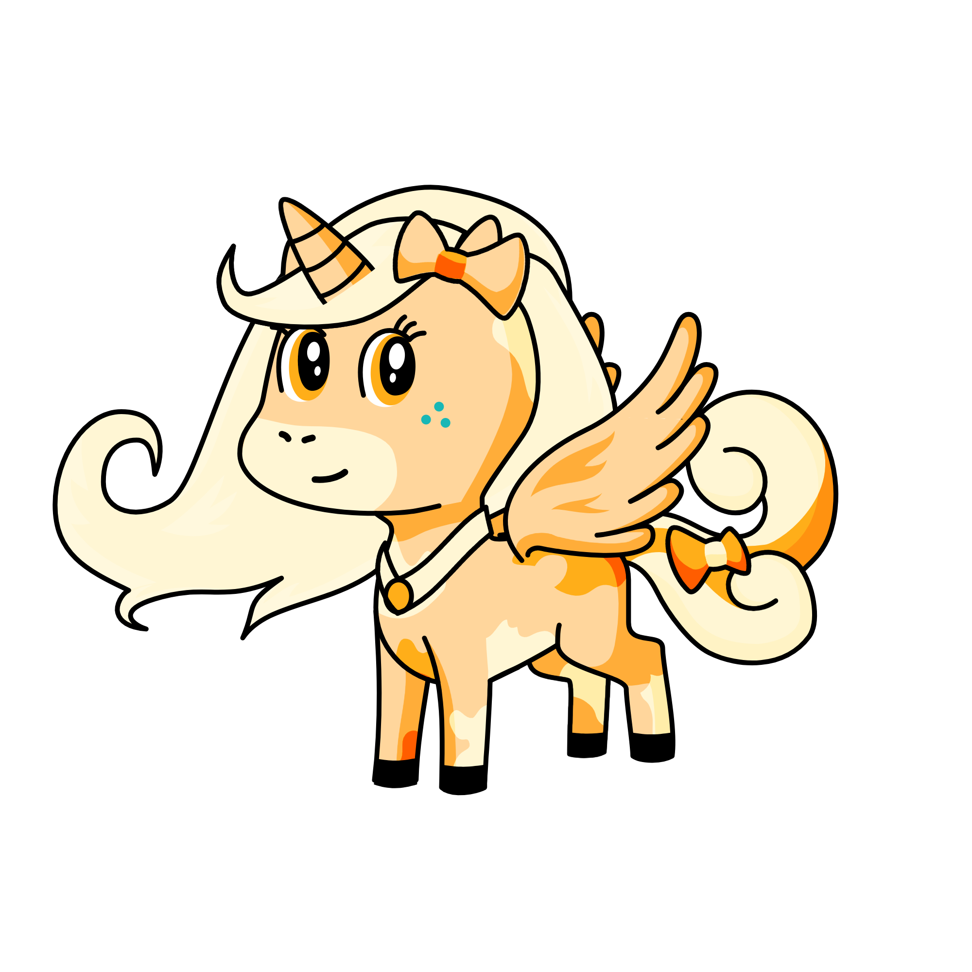 lill yummy (kid of pancake and cream) , the unicorn