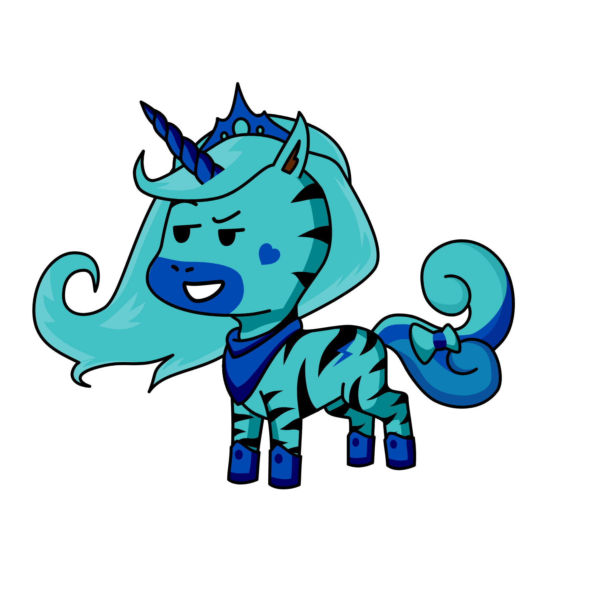 blue, the unicorn