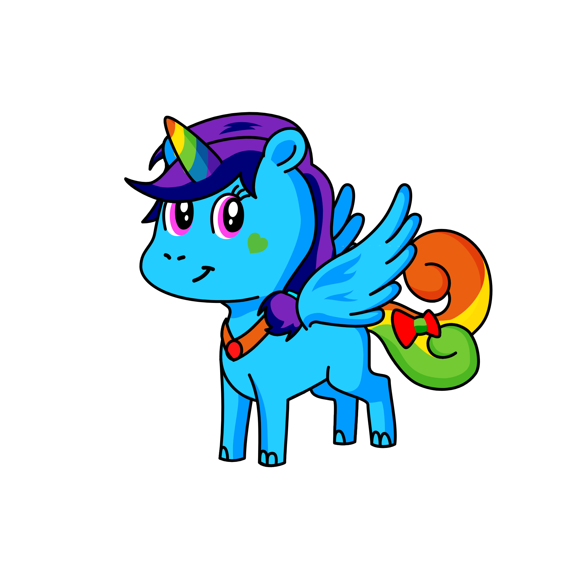 Rainbow Dash, the unicorn