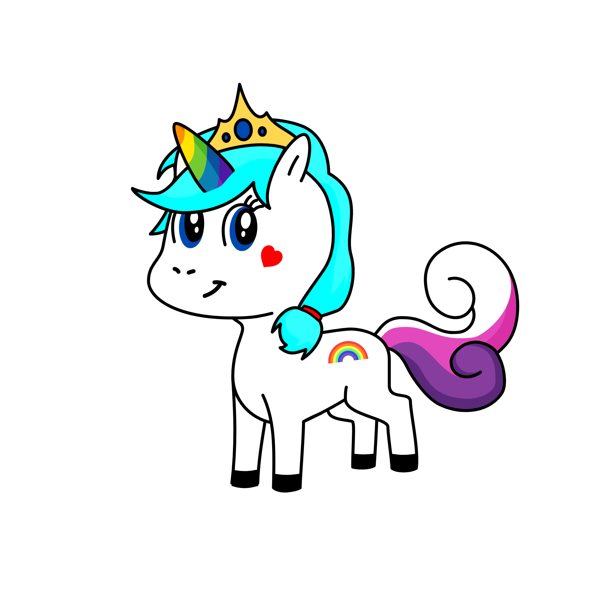 rainbow dash, the unicorn