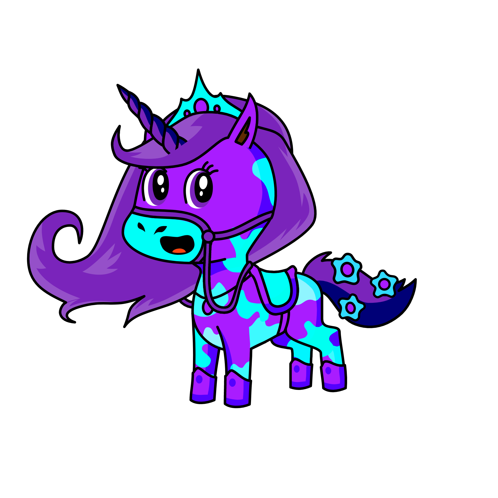 princesses snow, the unicorn
