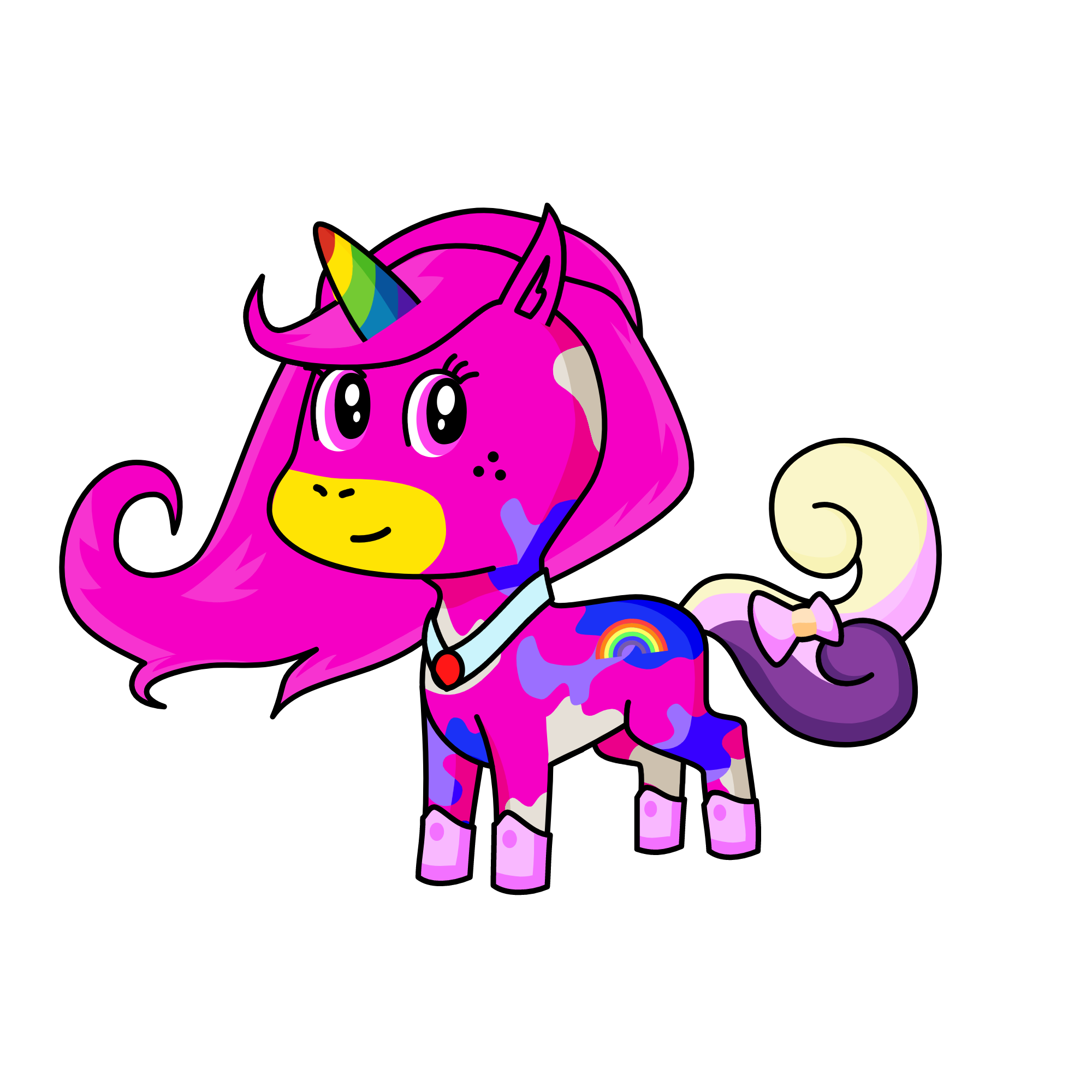 Rainbow, the unicorn