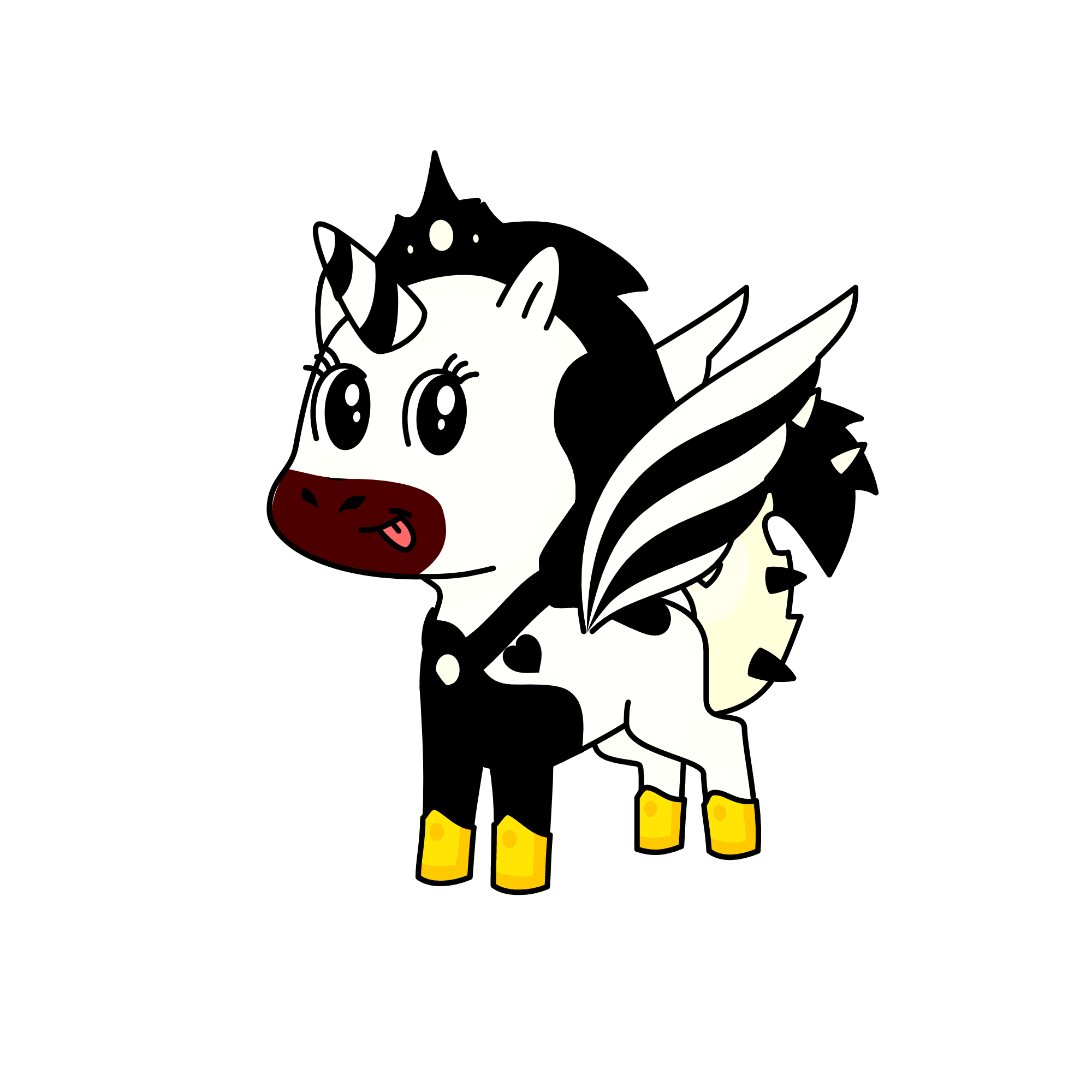 the death of black and white , the unicorn
