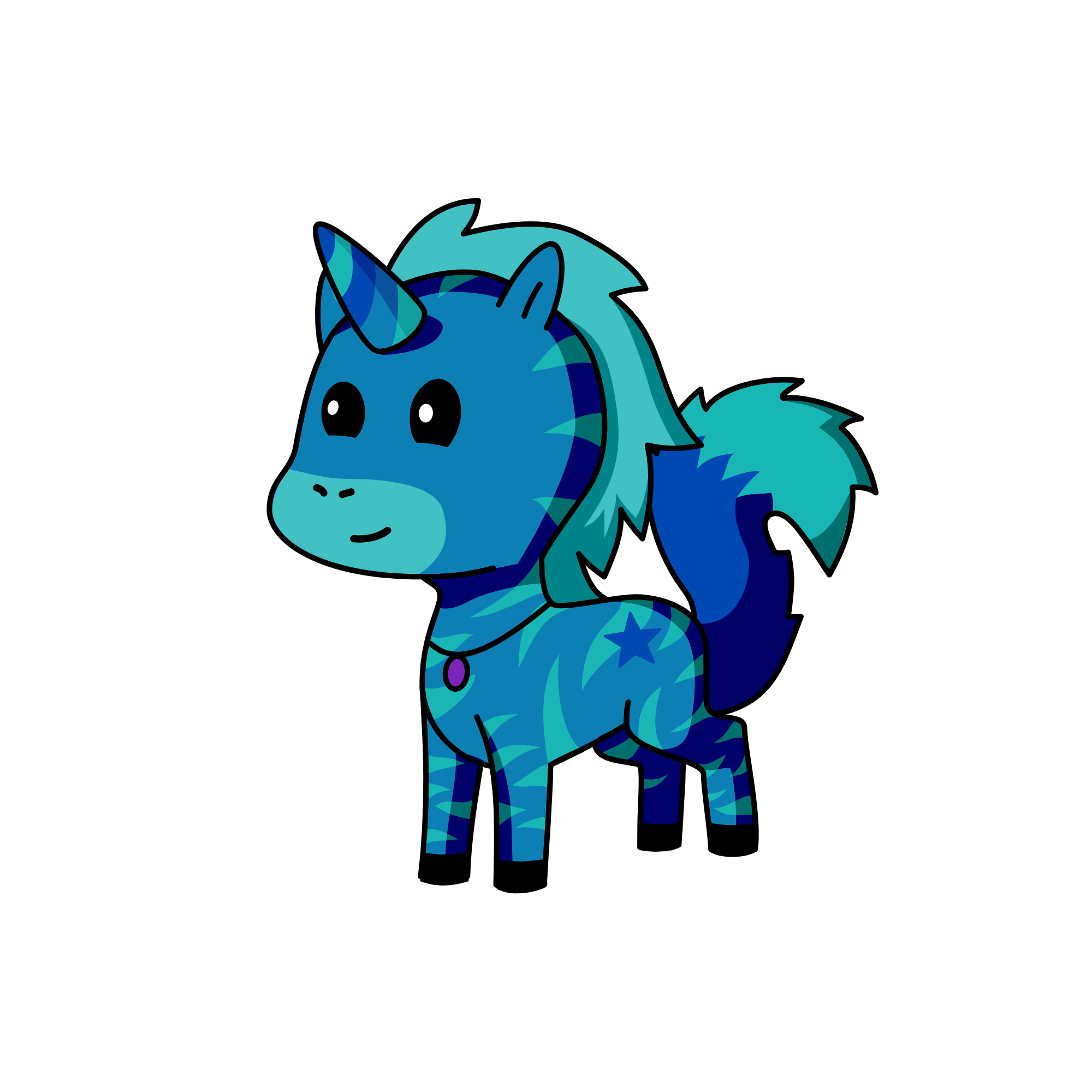 Blu Zeb, the unicorn