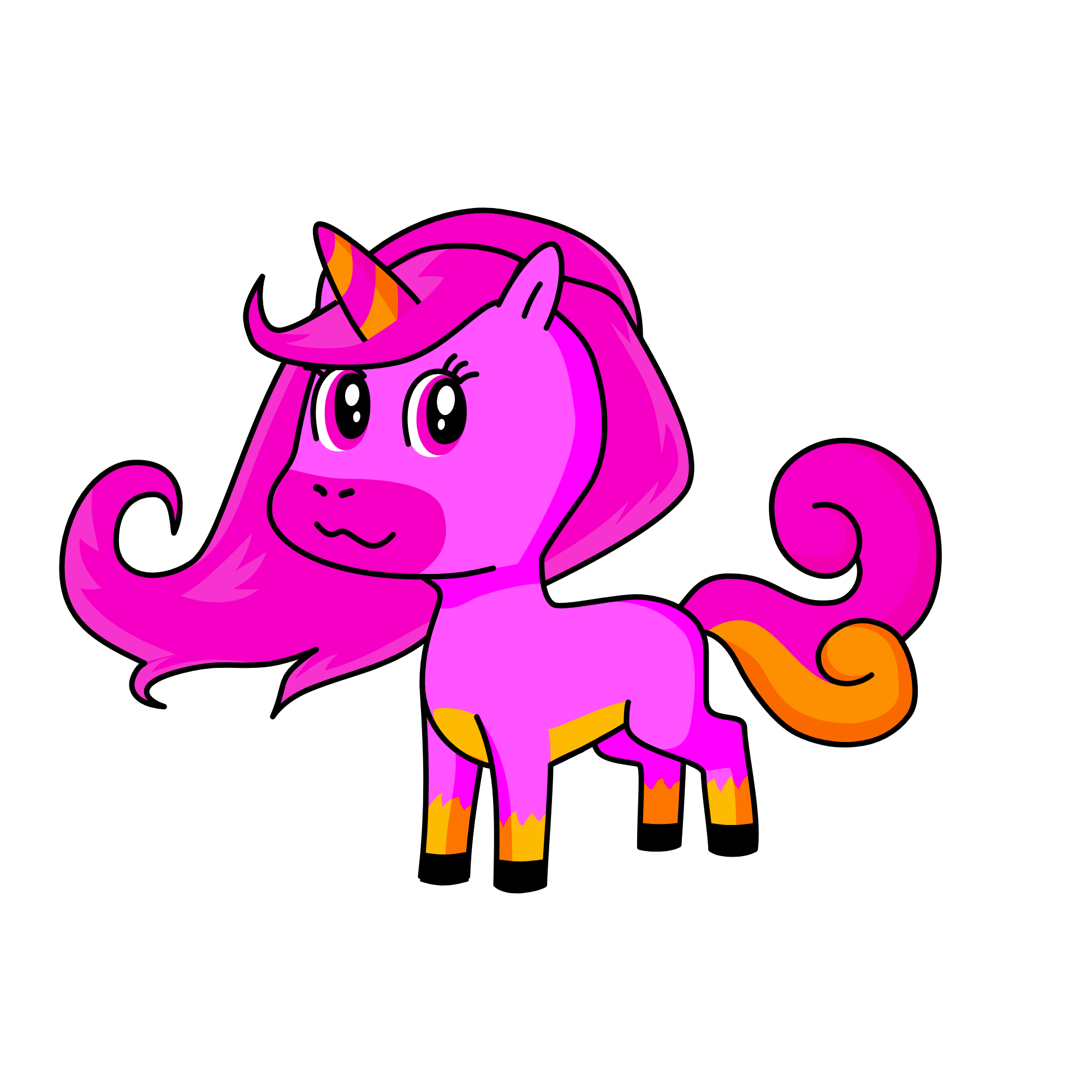 pink_neon, the unicorn