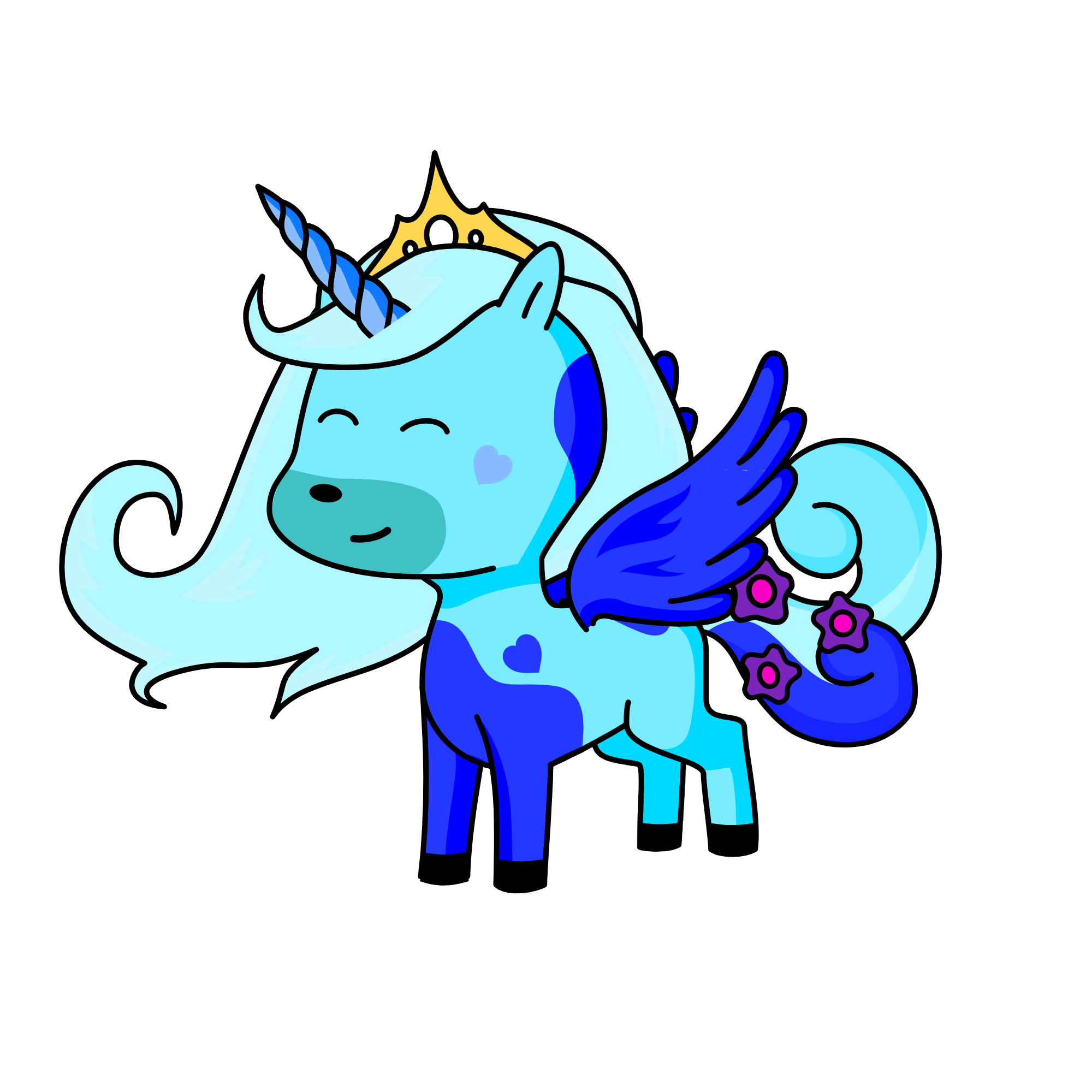 Queen winter, the unicorn