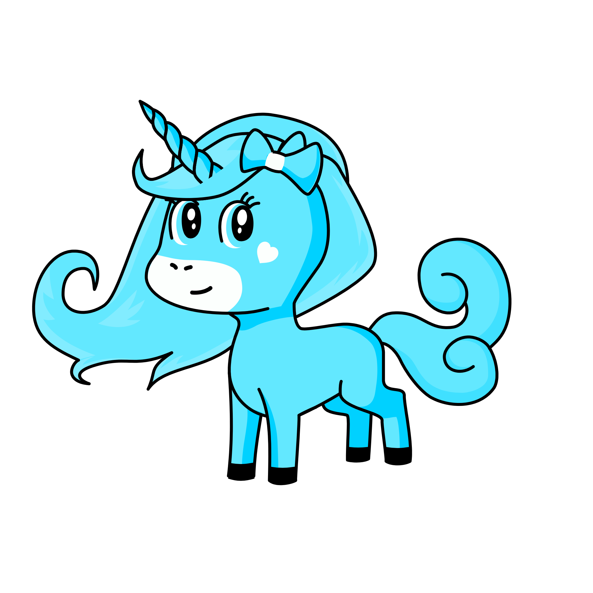 Sky blue🤍💙, the unicorn