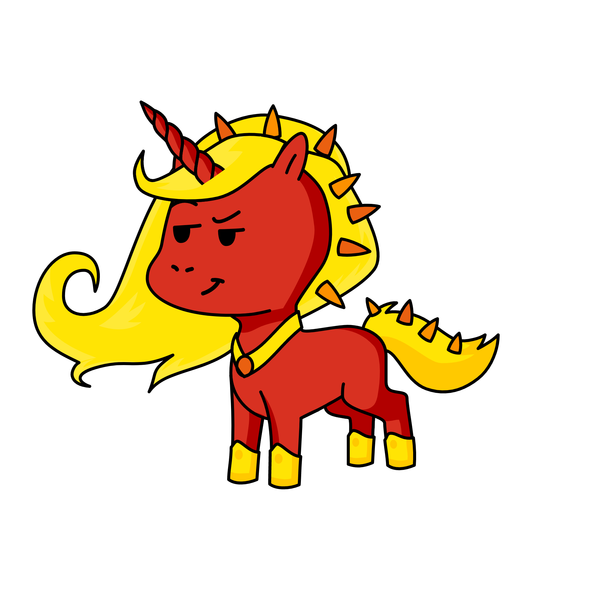 Flame, the unicorn