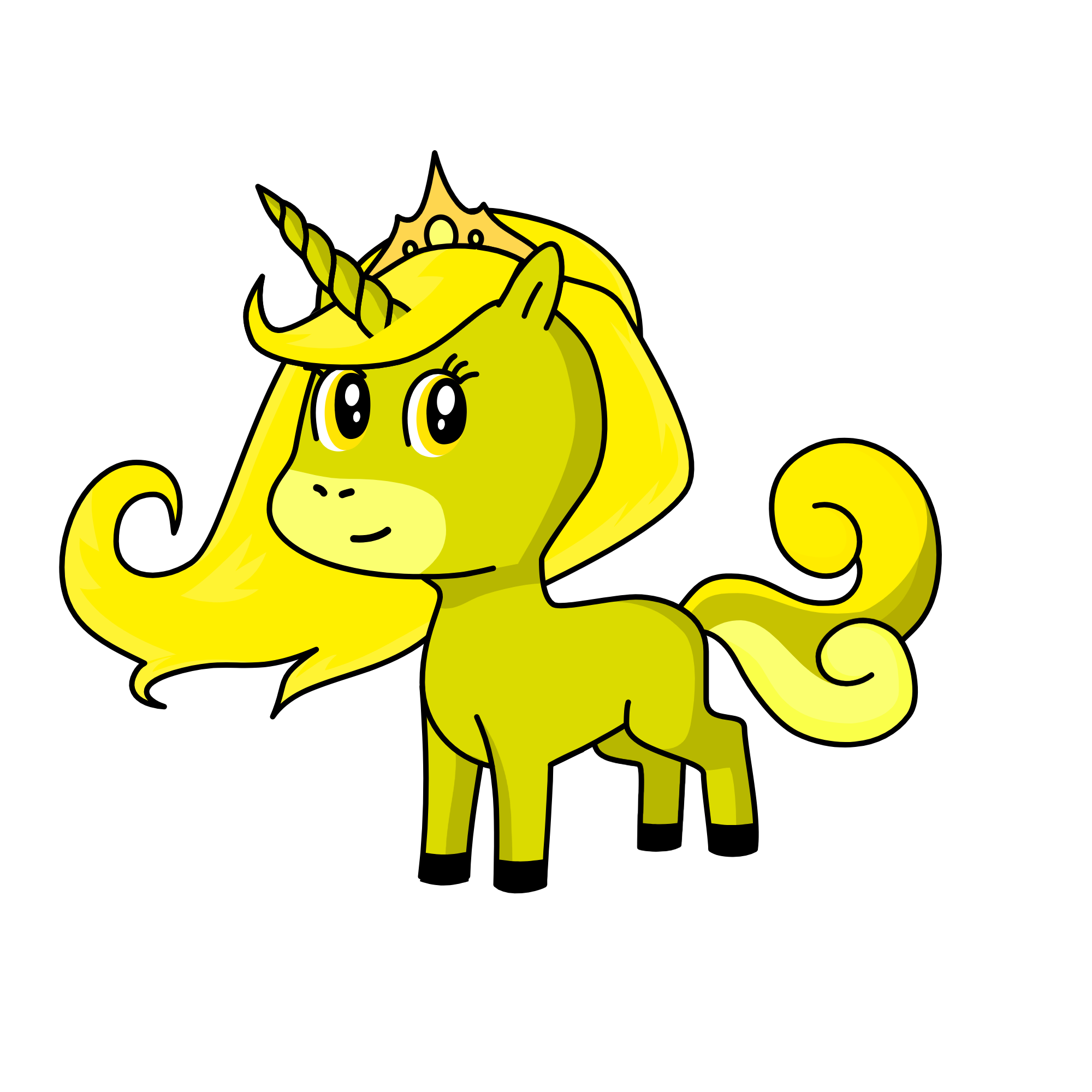 Golden, the unicorn