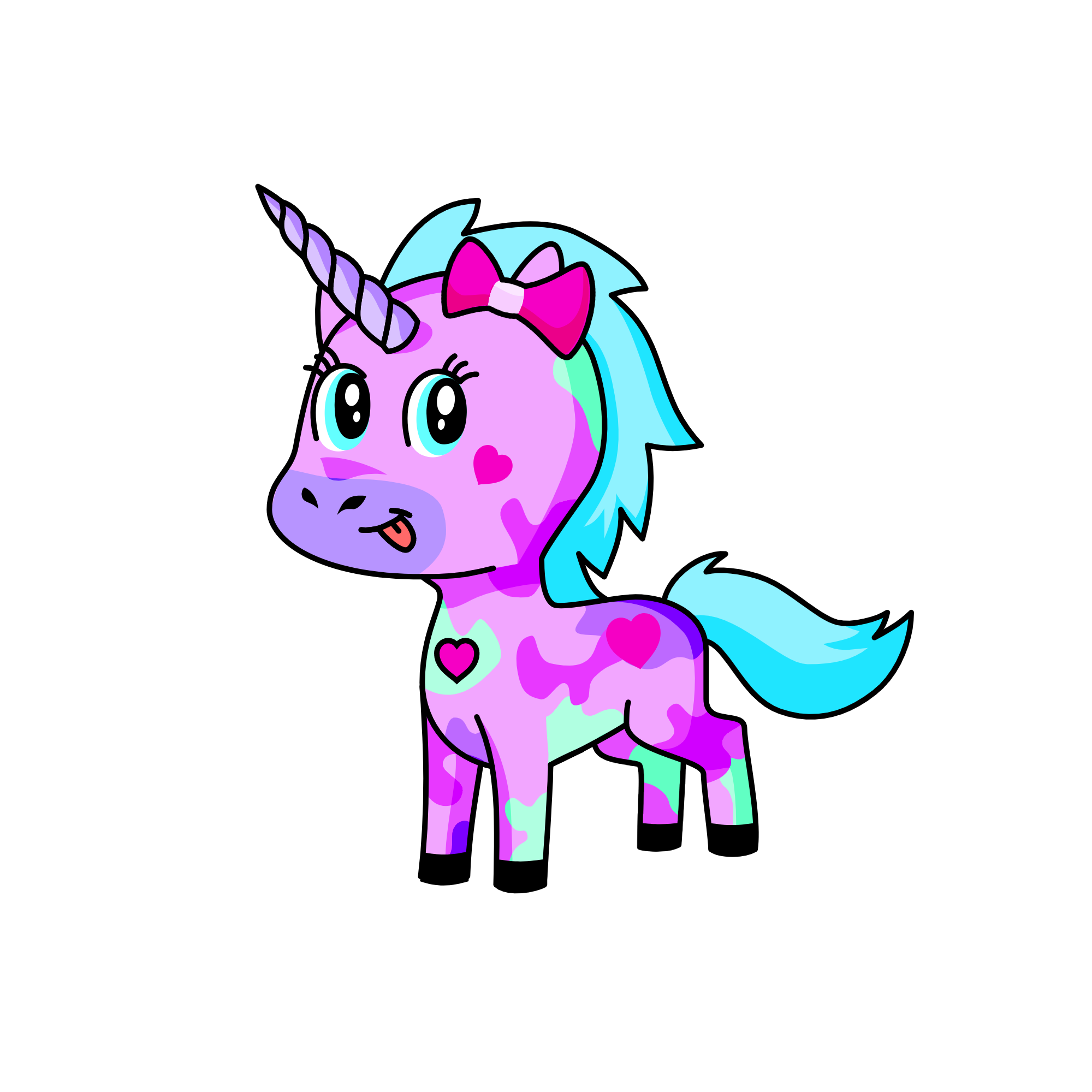 Heart lover, the unicorn