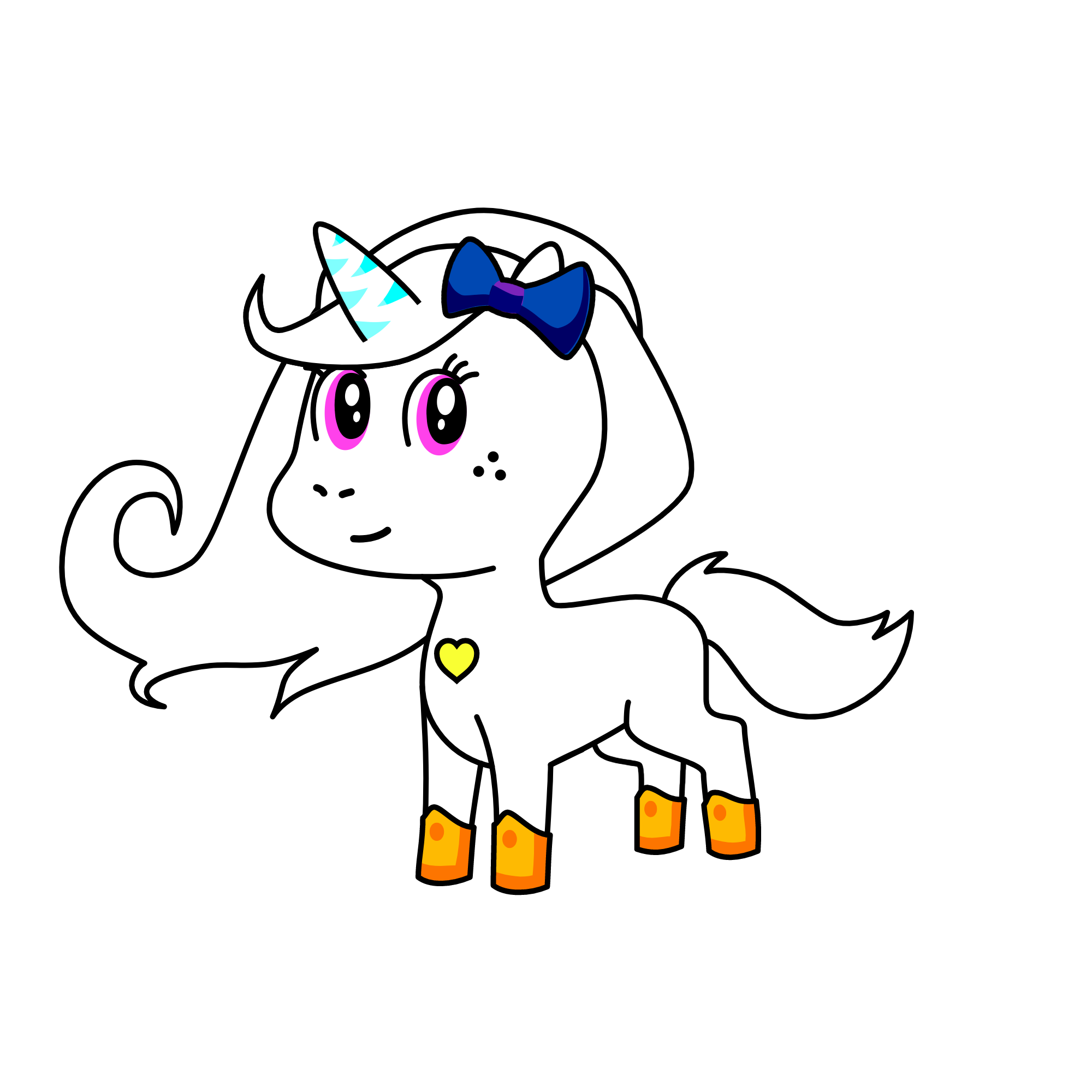 White, the unicorn