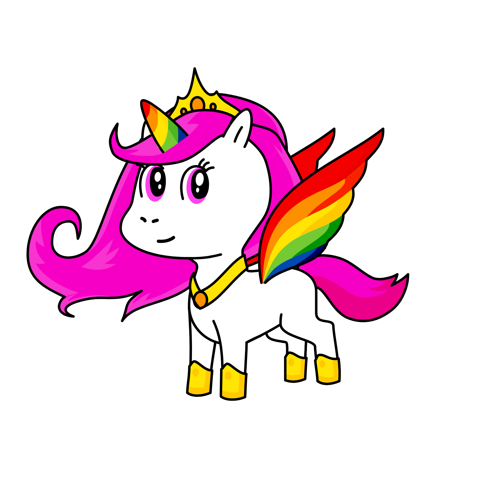 The Unicorn Goddess of Colors, the unicorn