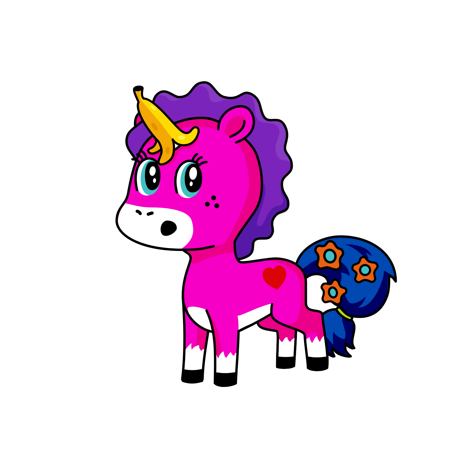 Kawaii, the unicorn