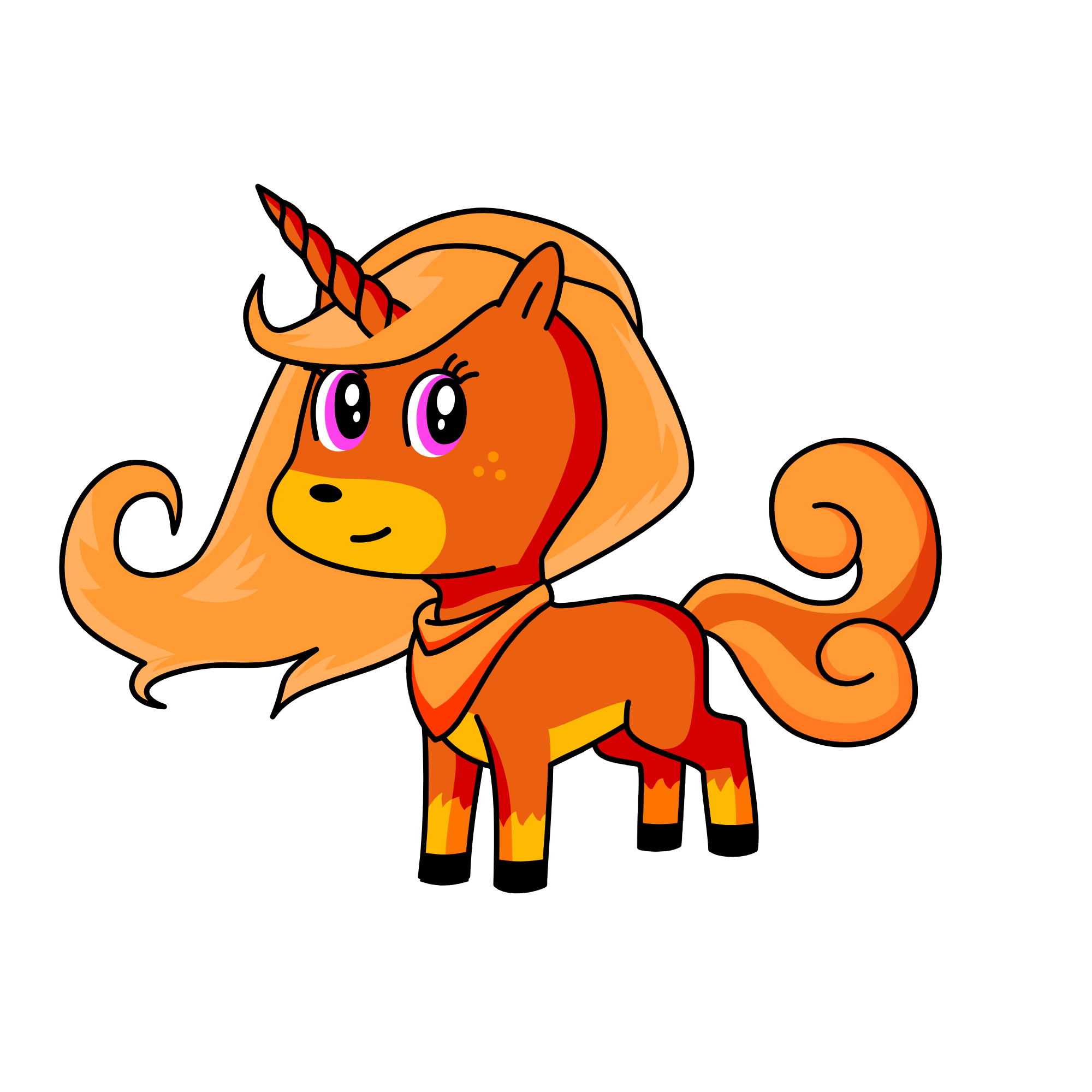 Flame, the unicorn